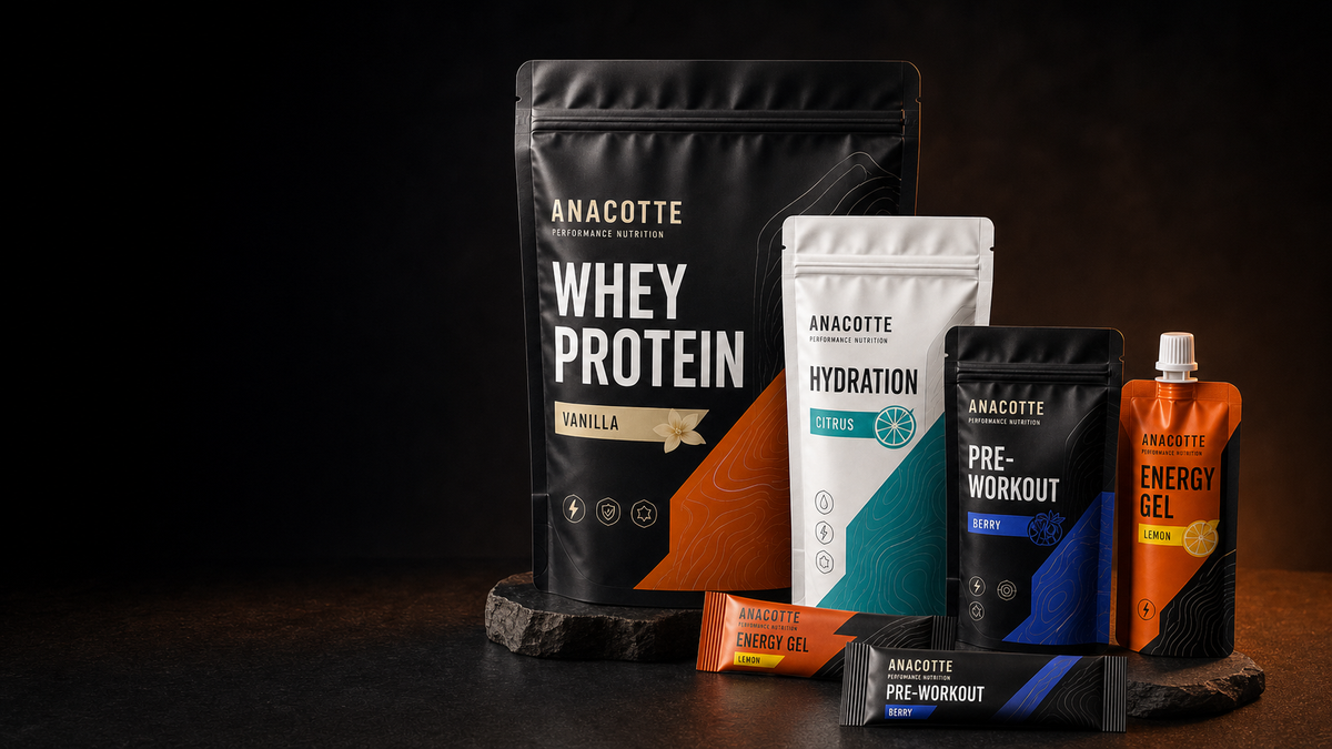 ANACOTTE finished sports nutrition packaging collection