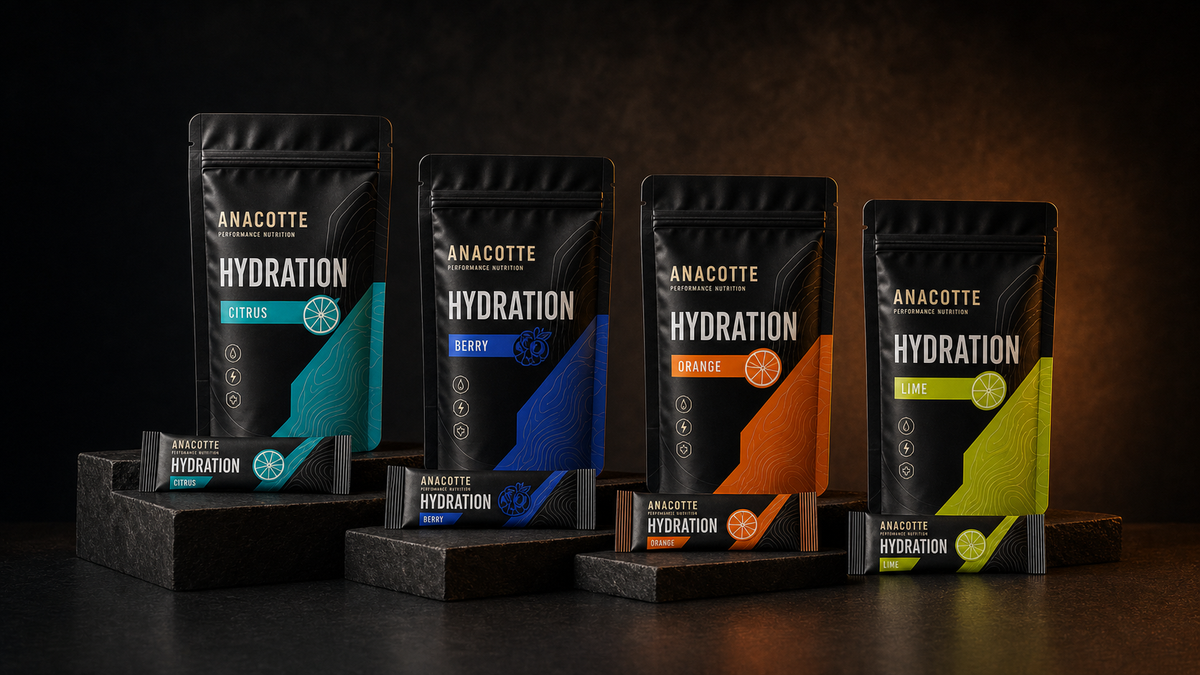ANACOTTE multi-SKU hydration pouch and stick pack collection