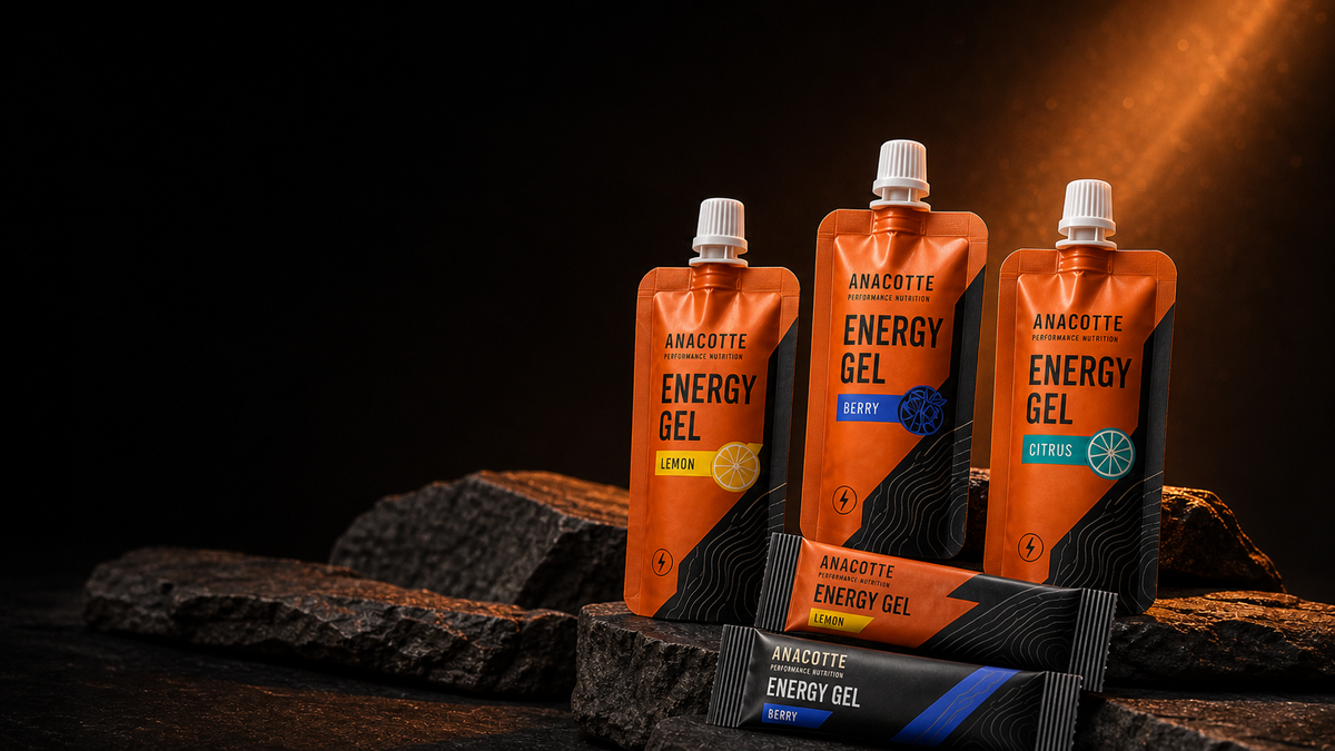 ANACOTTE finished energy gel spout pouch and sachet collection
