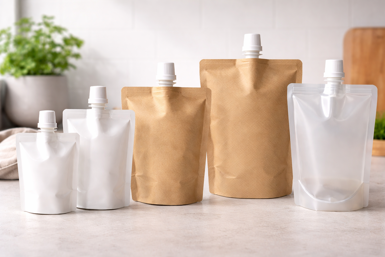 Smoothie Spout Pouch for Liquid Packaging | Custom & Low MOQ