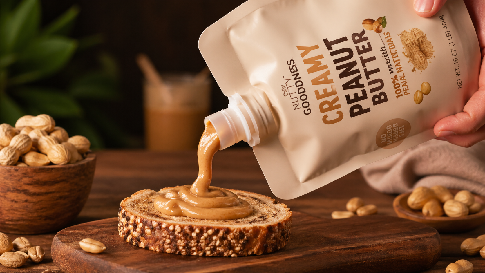 Nut Butter Squeeze Spout Pouch | High-Viscosity Food Packaging