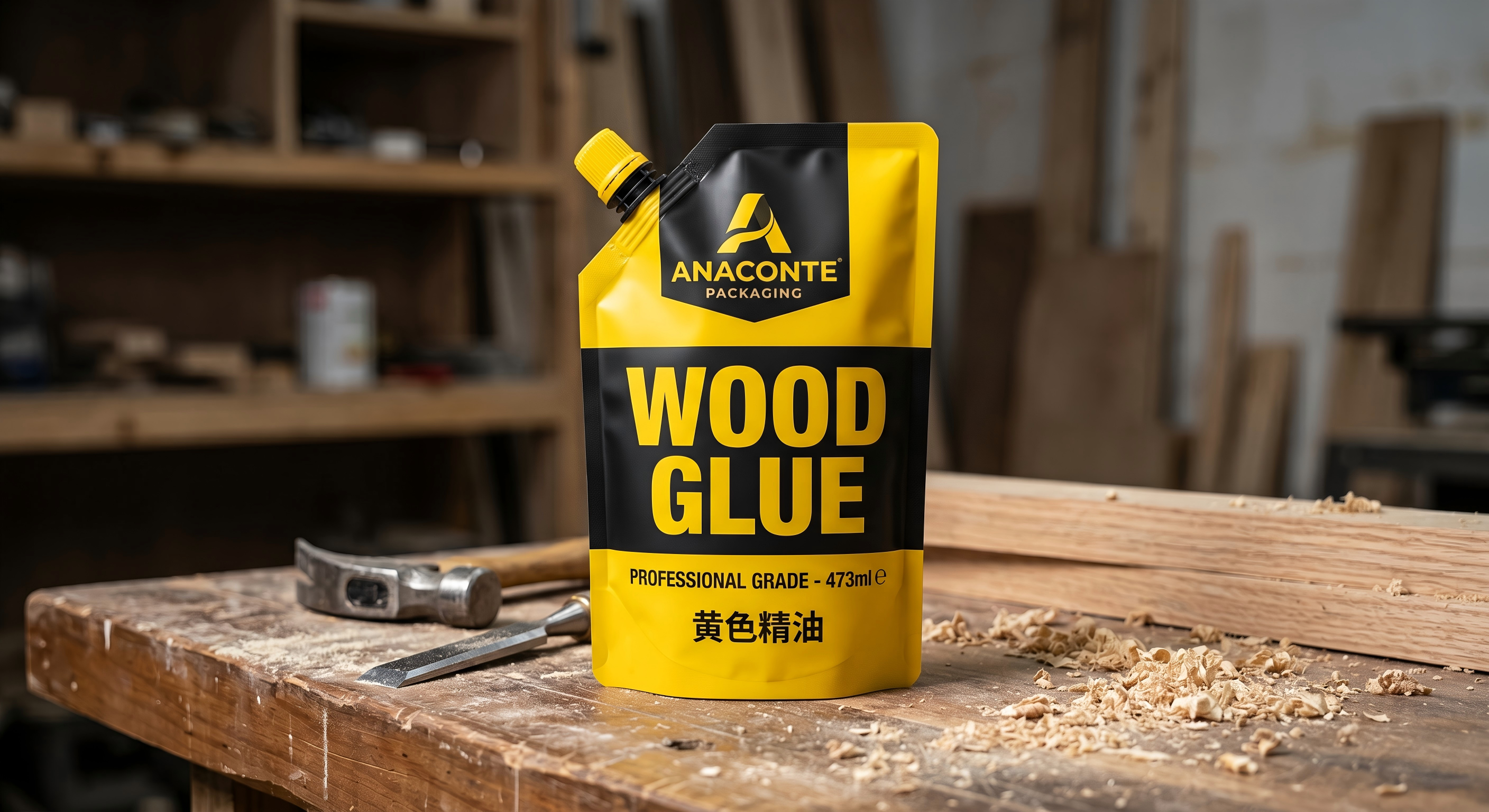 Wood Glue & Adhesive Spout Pouch | Precision Industrial Packaging