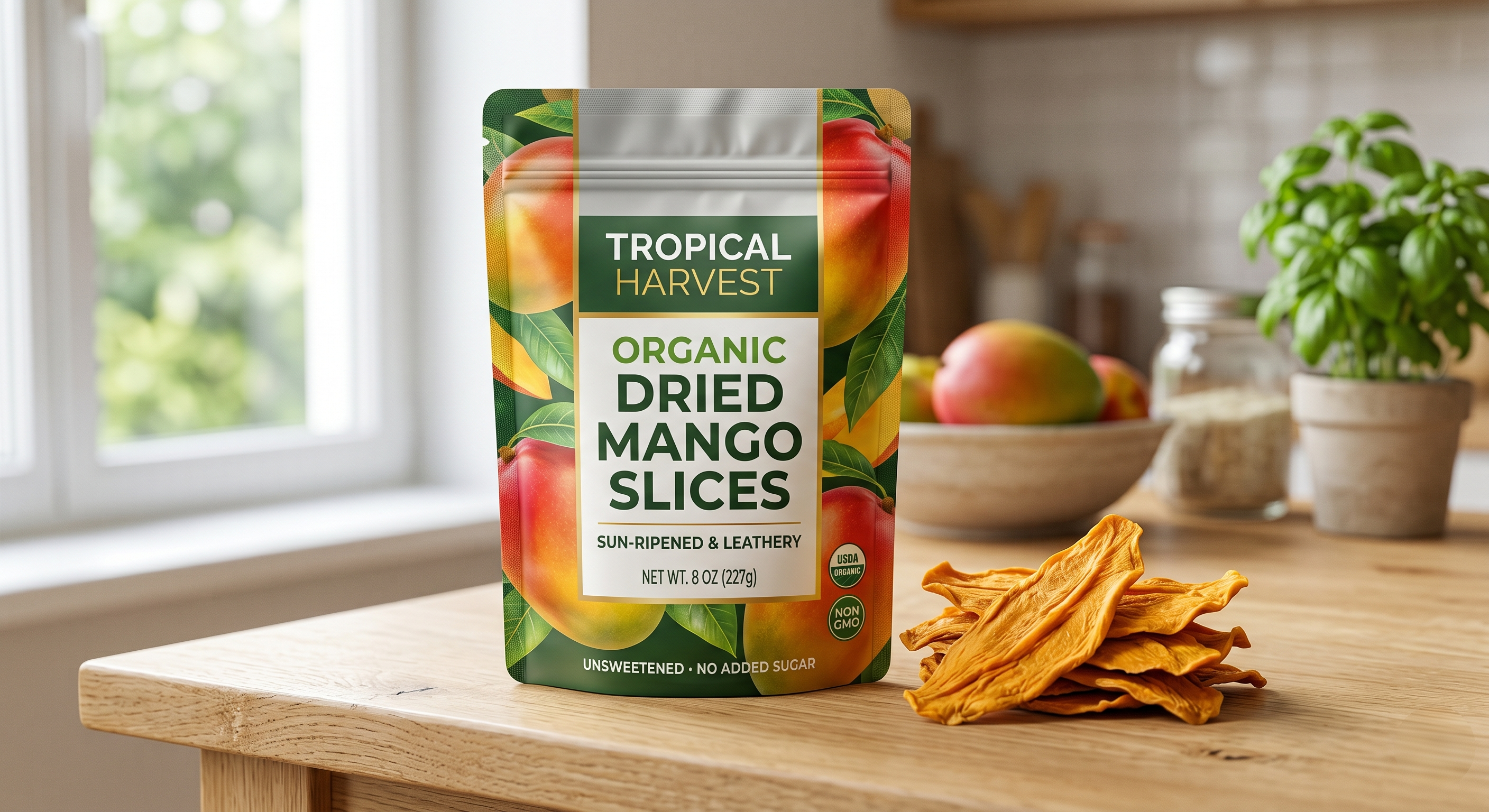 8 oz / 250g Custom Printed Stand Up Pouch for Dried Fruit | High-Barrier Snack Bag