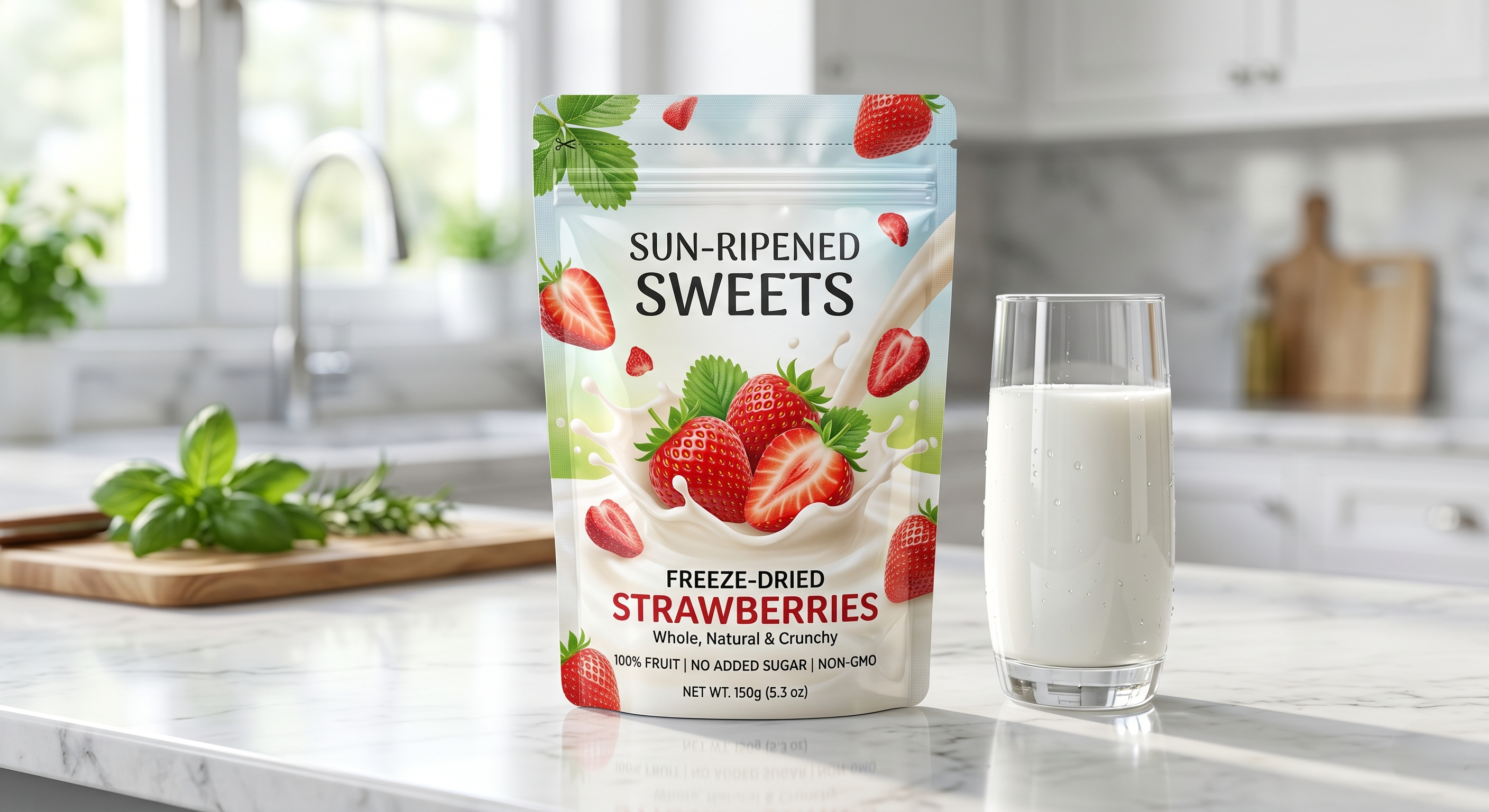 Custom Stand Up Pouch for Freeze-Dried Fruit | High-Barrier Snack Bag