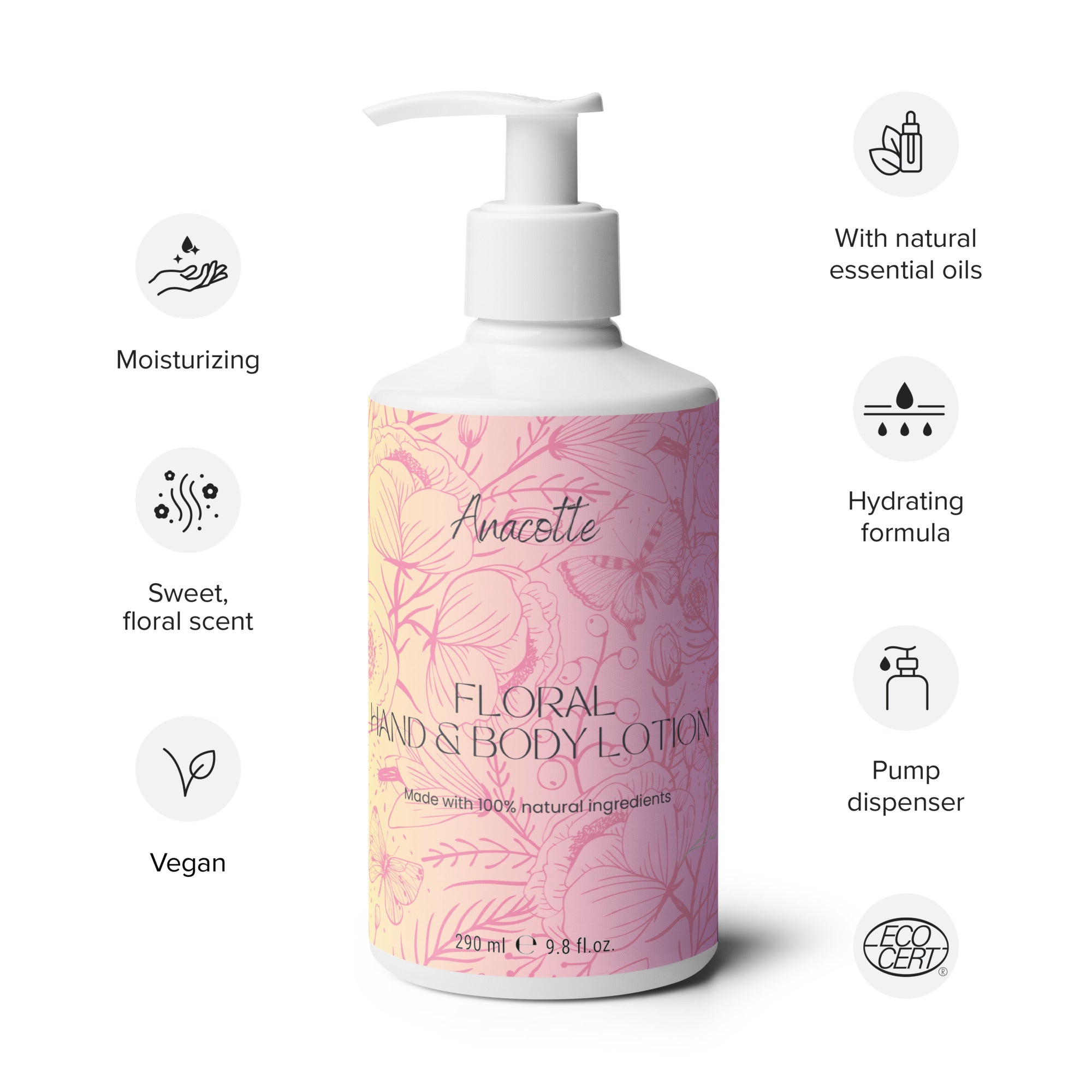 Anacotte Floral Hand & Body Lotion: Nourishing Luxury Elegance