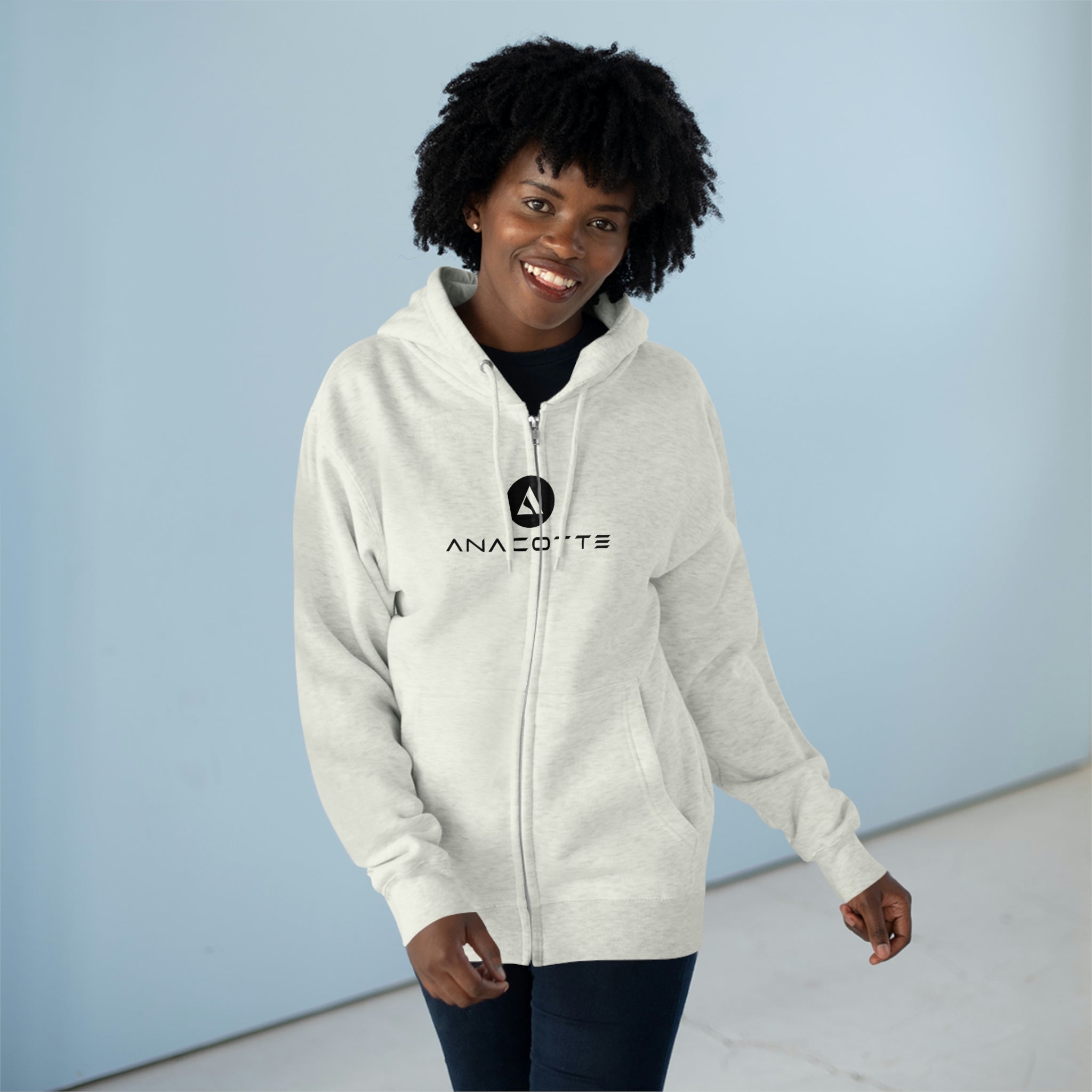 Anacotte Unisex Versatile Zip-Up Hoodie Model 2