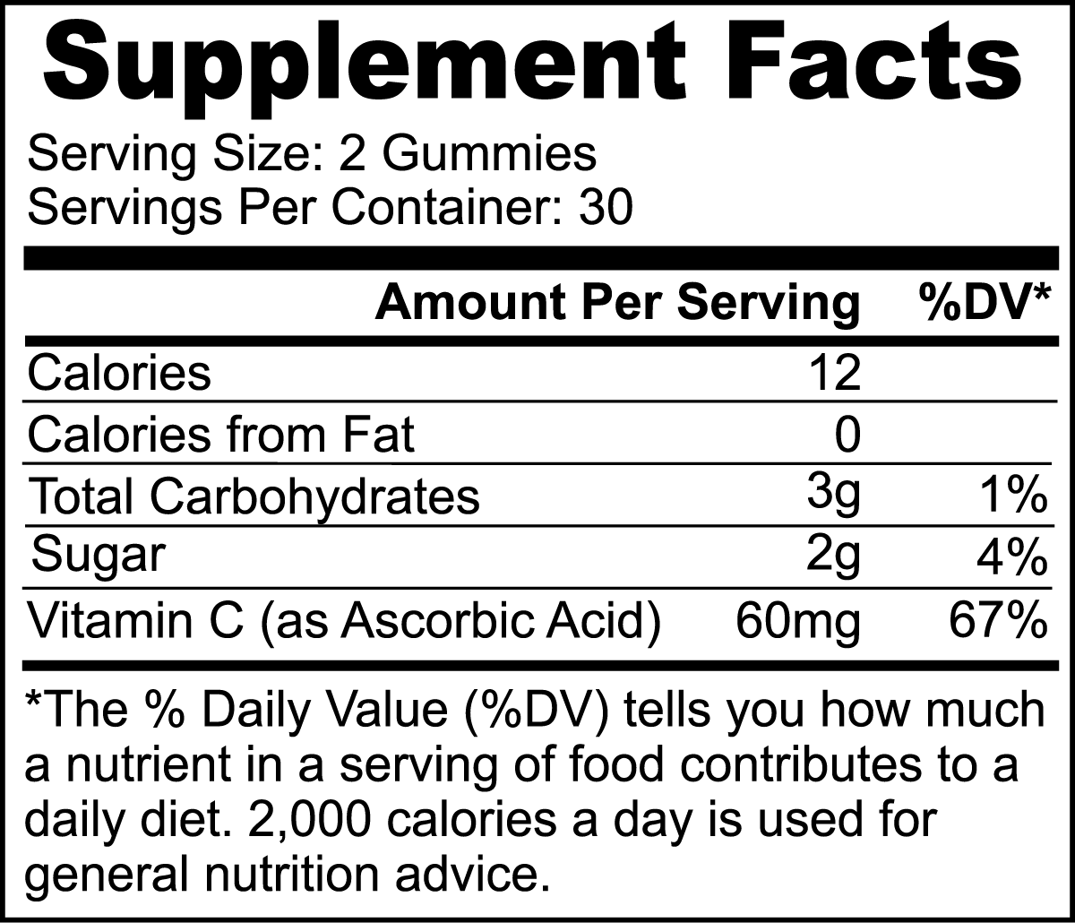 Anacotte vitamin c gummies ingredient