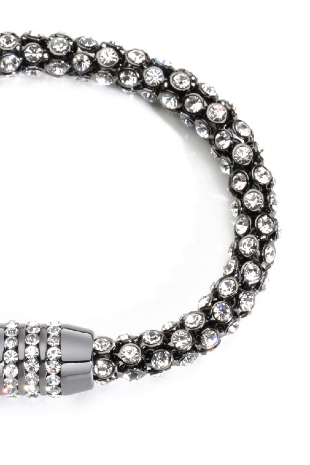 Inlaid Rhinestone Copper Bracelet