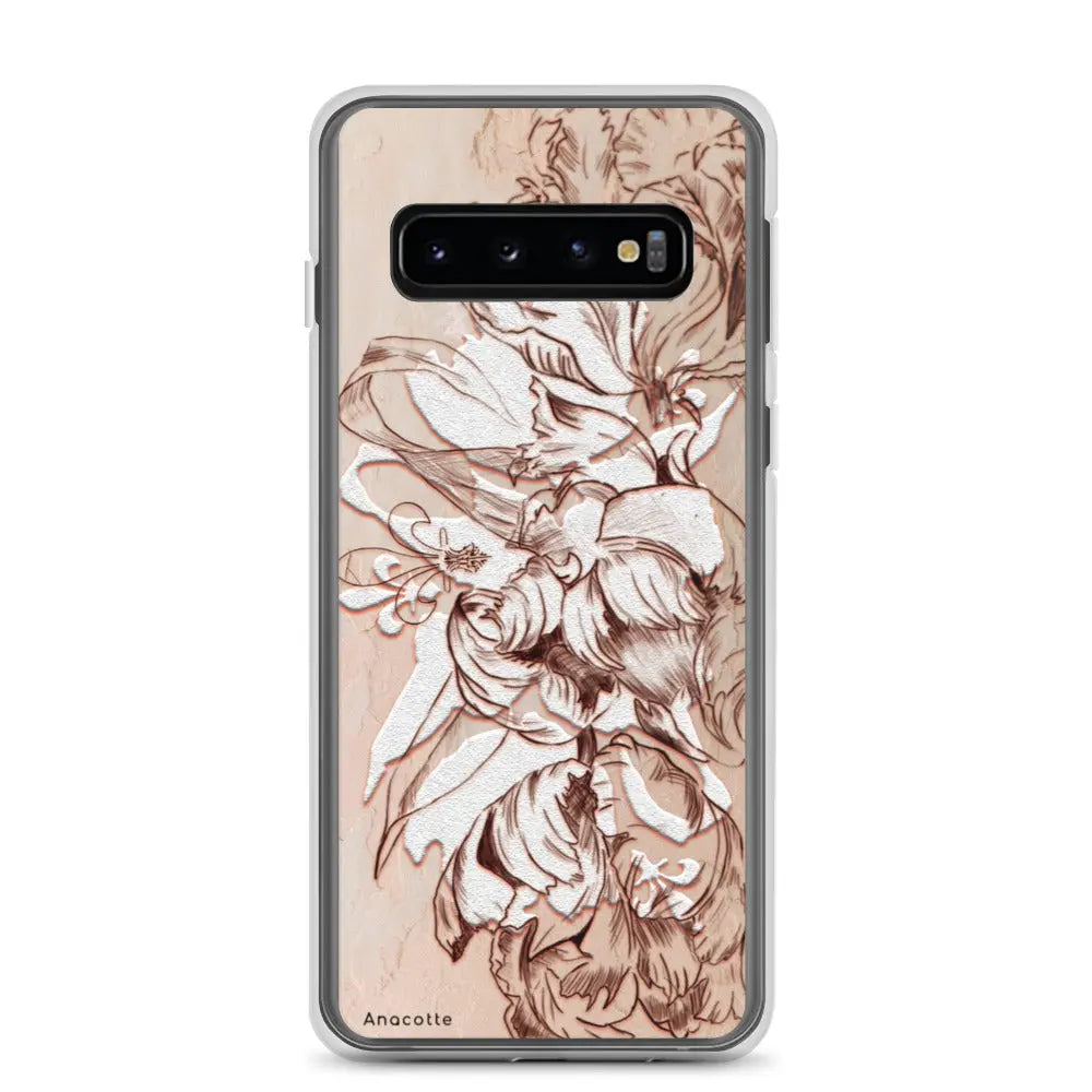 Anacotte Luxury Retro White Flowers Samsung Case Anacotte