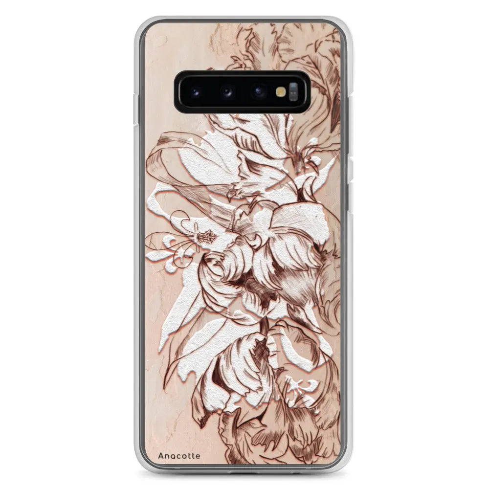 Anacotte Luxury Retro White Flowers Samsung Case Anacotte