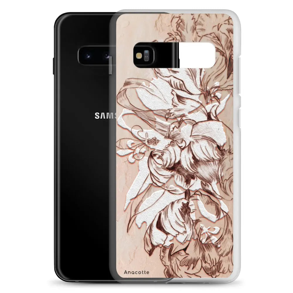 Anacotte Luxury Retro White Flowers Samsung Case Anacotte