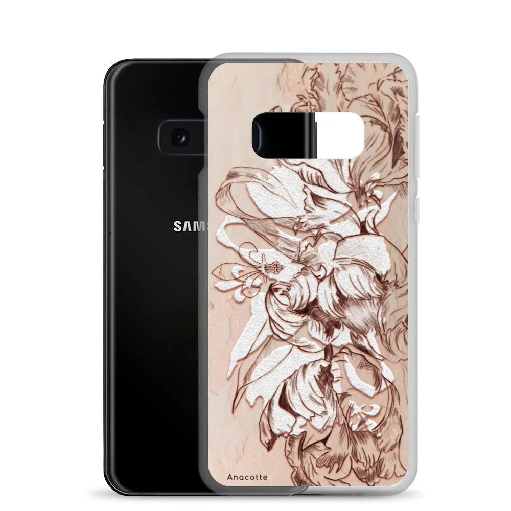 Anacotte Luxury Retro White Flowers Samsung Case Anacotte