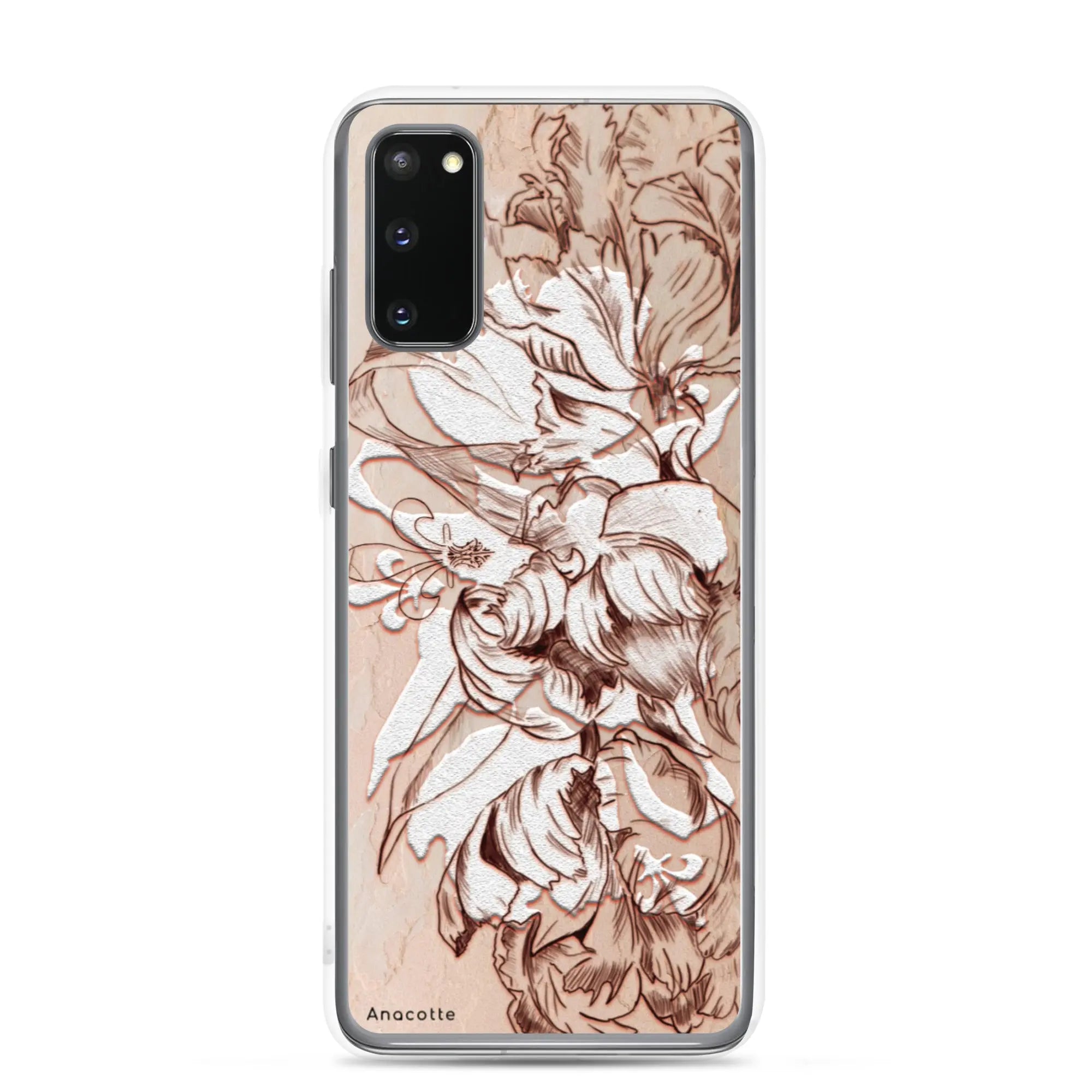 Anacotte Luxury Retro White Flowers Samsung Case Anacotte