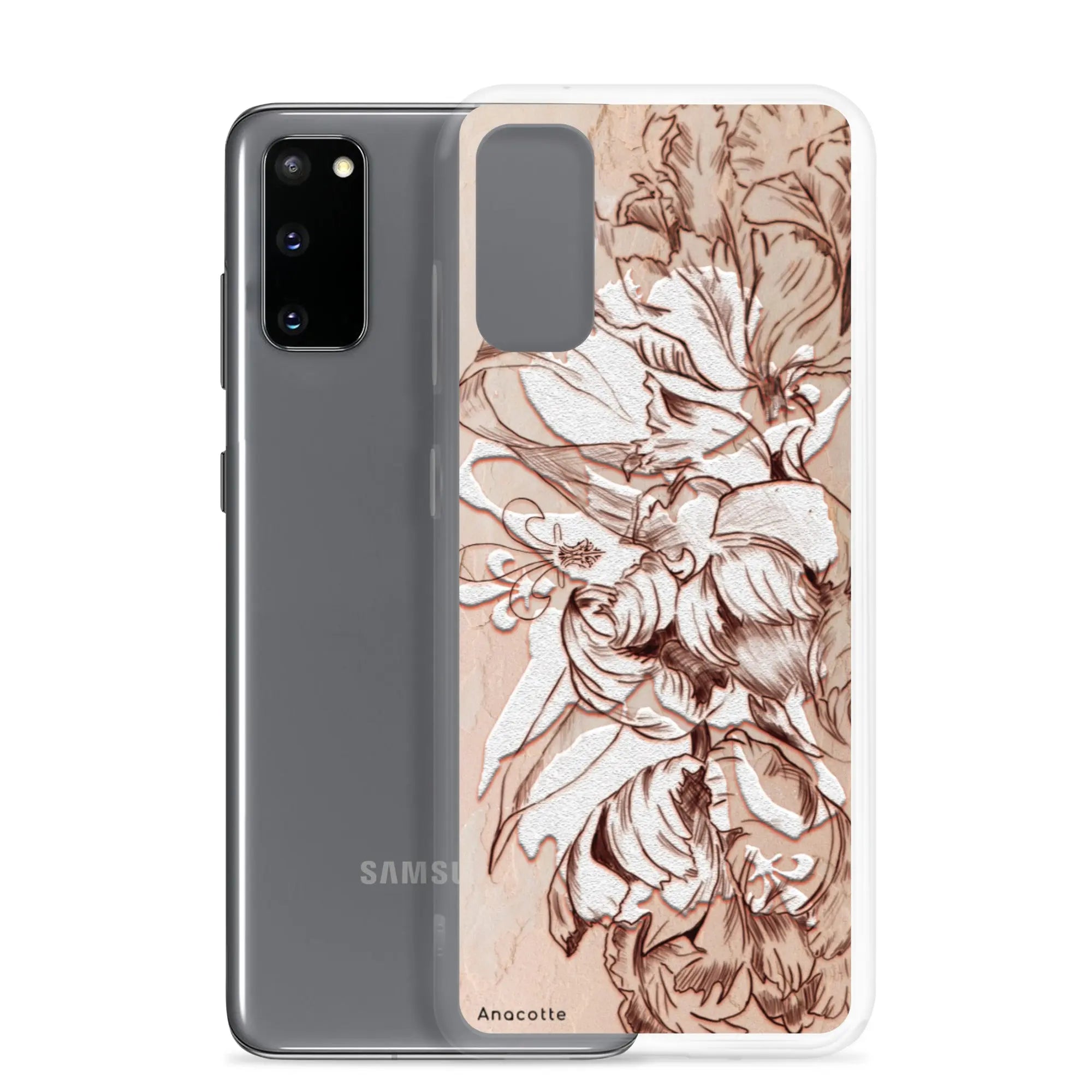 Anacotte Luxury Retro White Flowers Samsung Case Anacotte