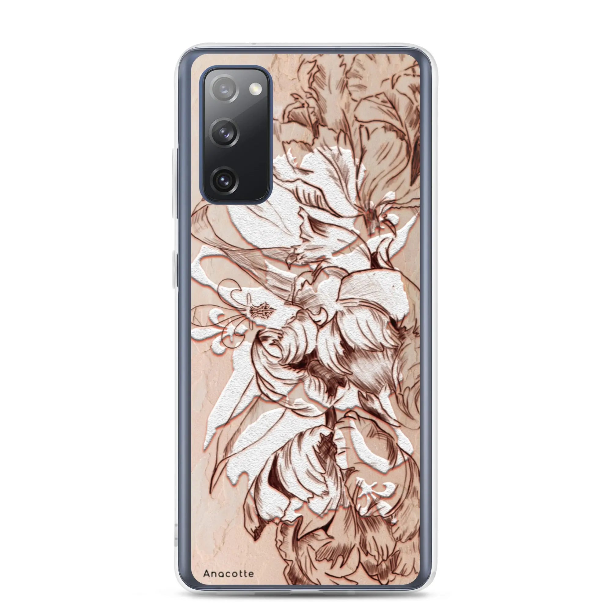 Anacotte Luxury Retro White Flowers Samsung Case Anacotte