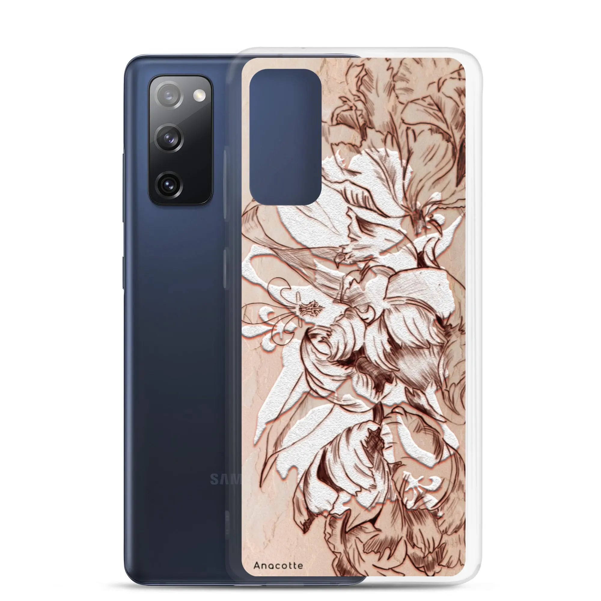 Anacotte Luxury Retro White Flowers Samsung Case Anacotte