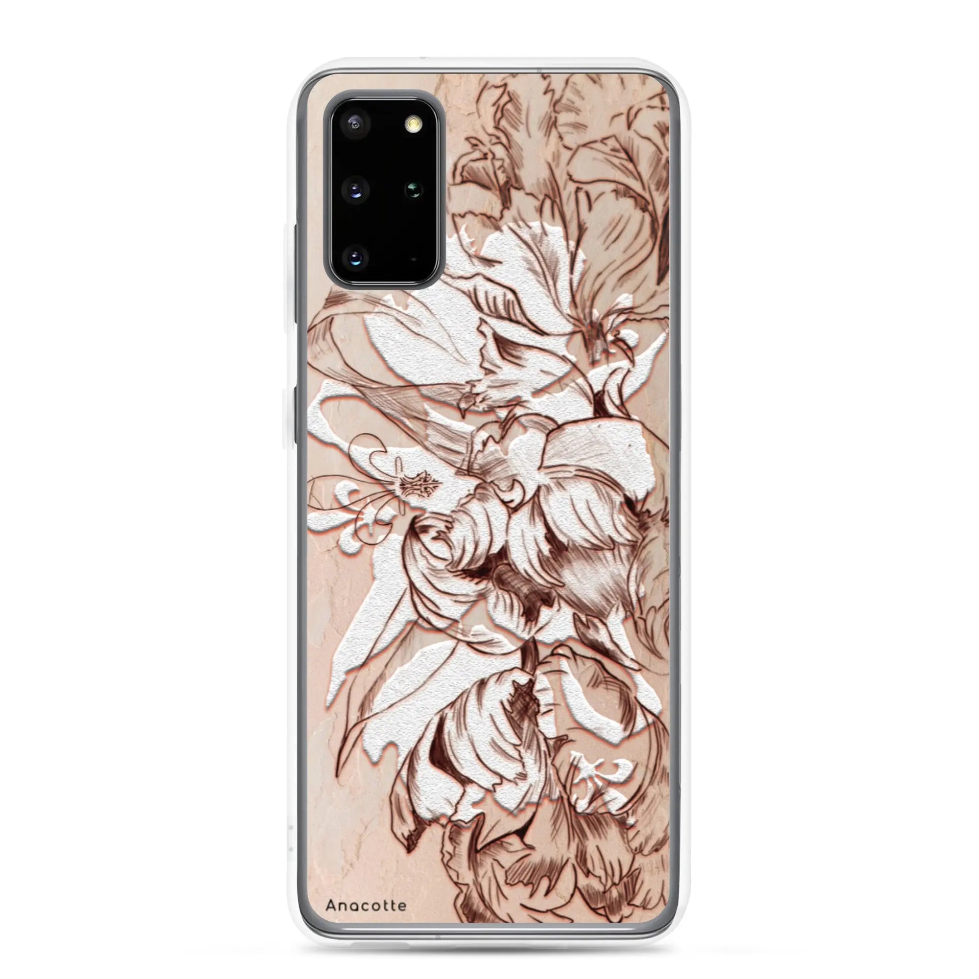 Anacotte Luxury Retro White Flowers Samsung Case Anacotte