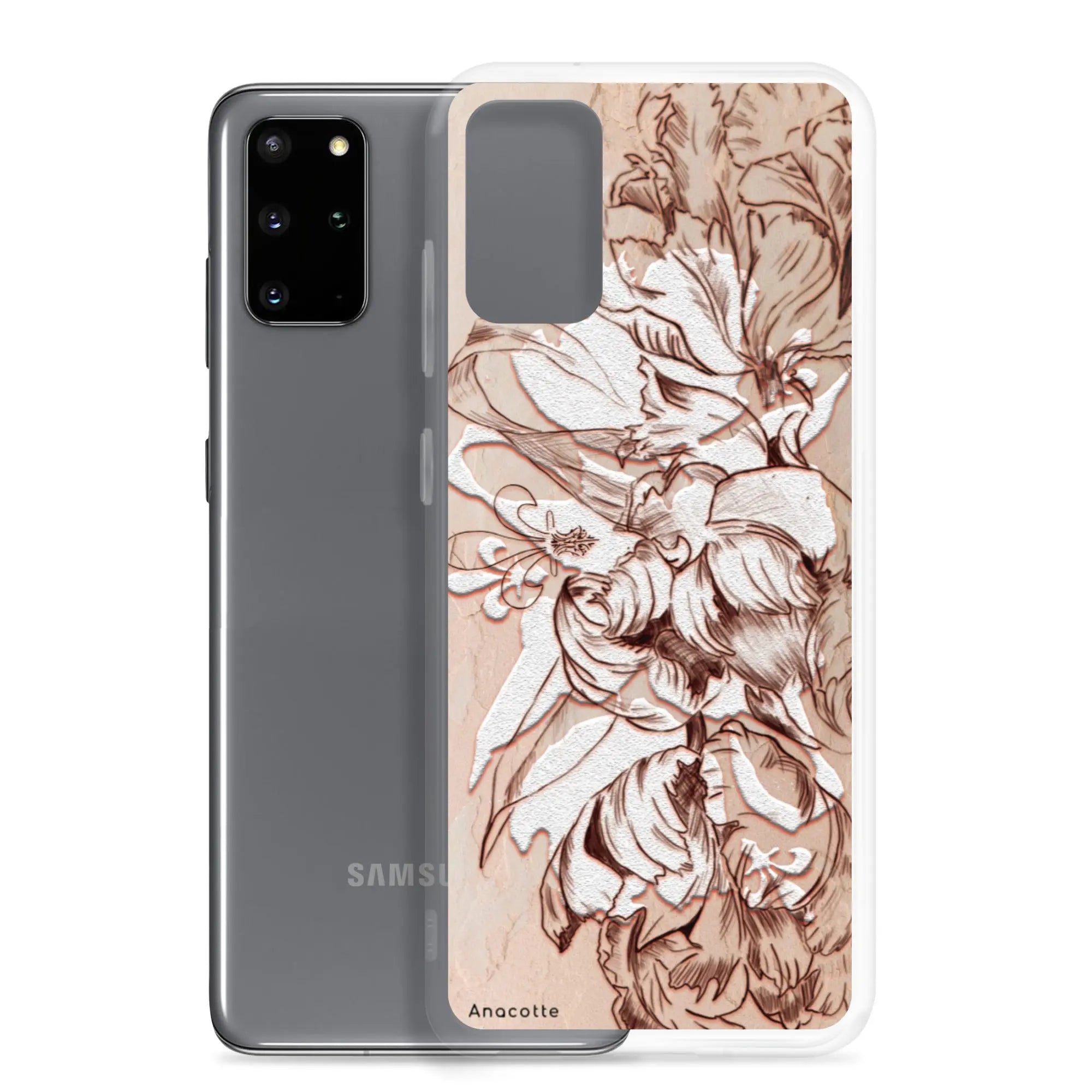 Anacotte Luxury Retro White Flowers Samsung Case Anacotte