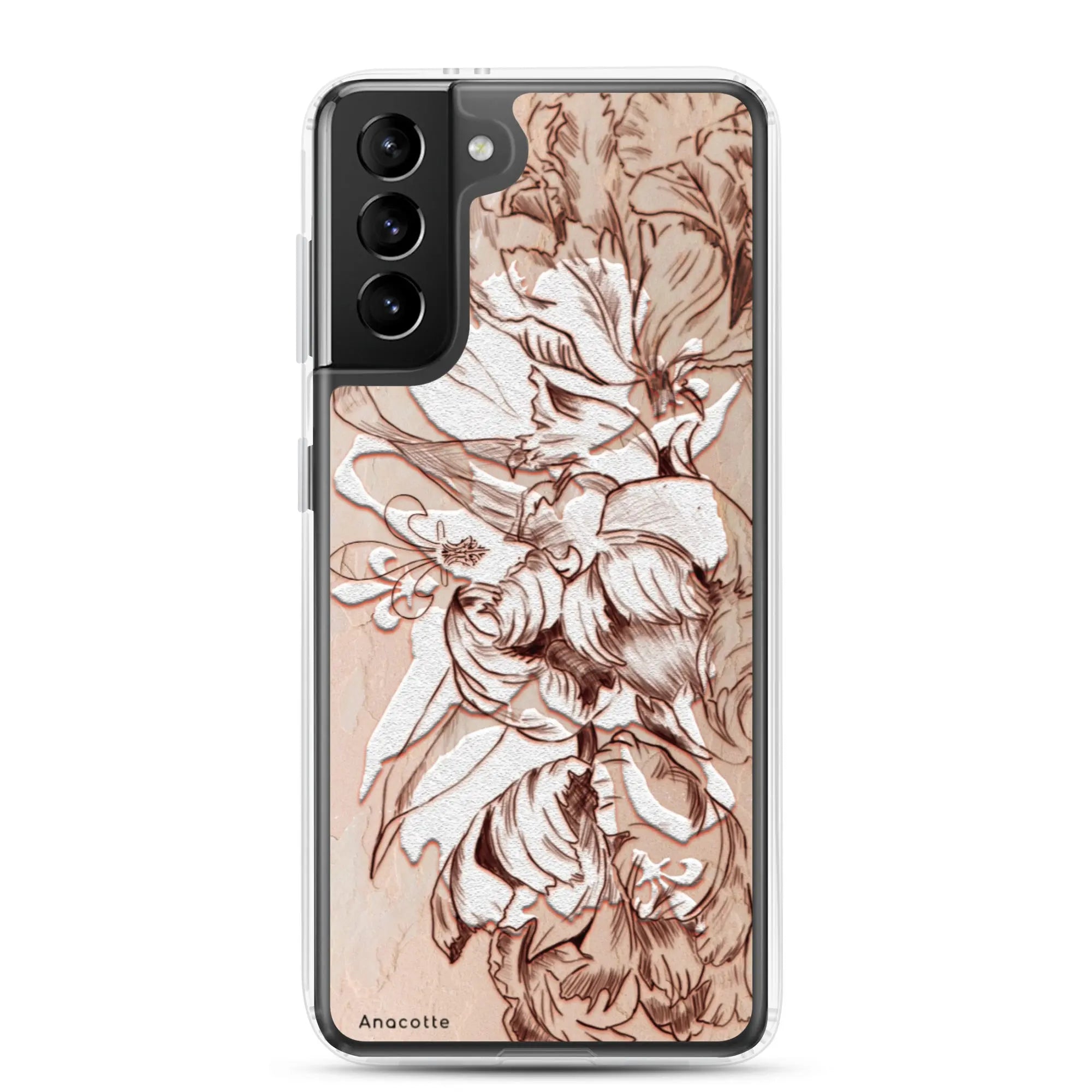 Anacotte Luxury Retro White Flowers Samsung Case Anacotte