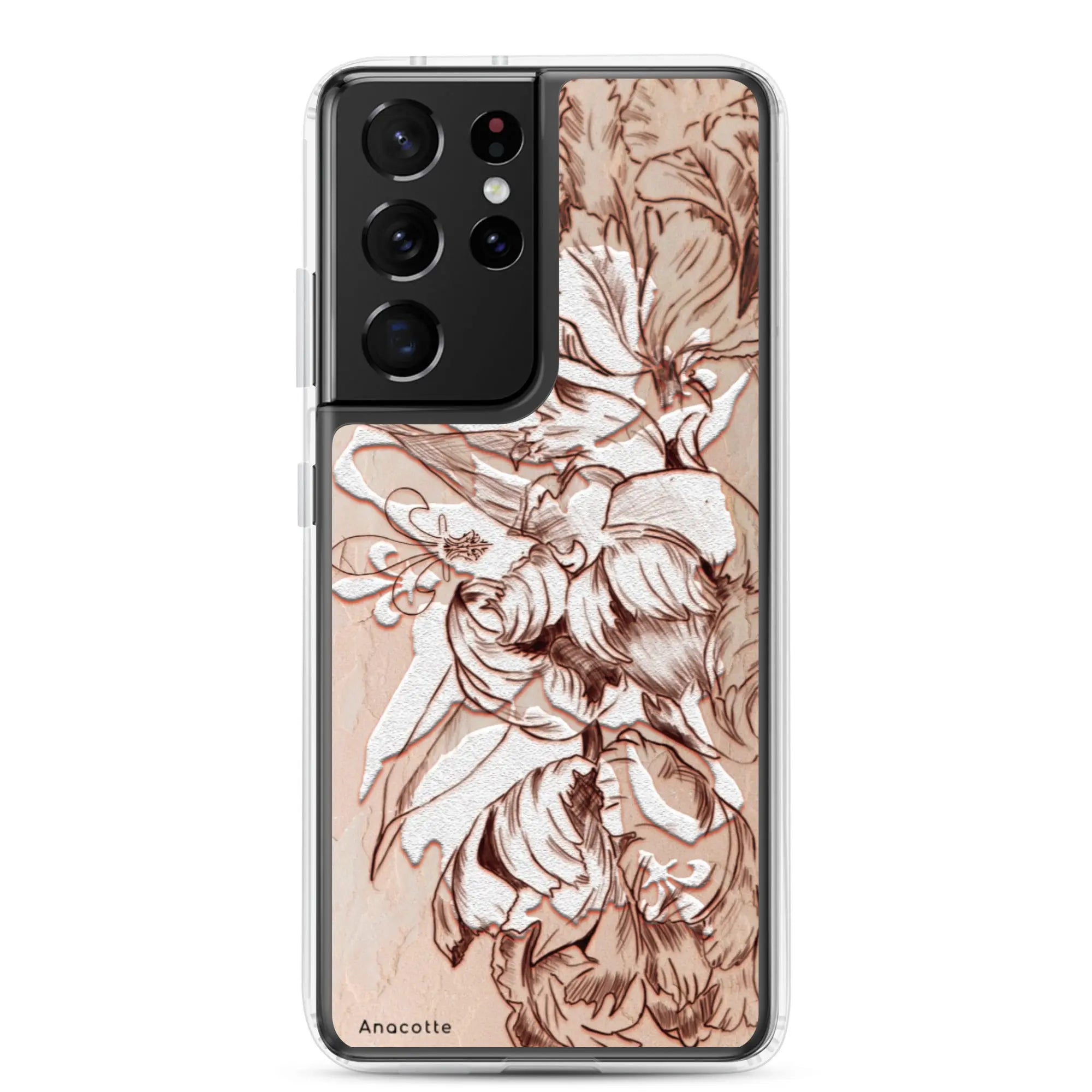 Anacotte Luxury Retro White Flowers Samsung Case Anacotte