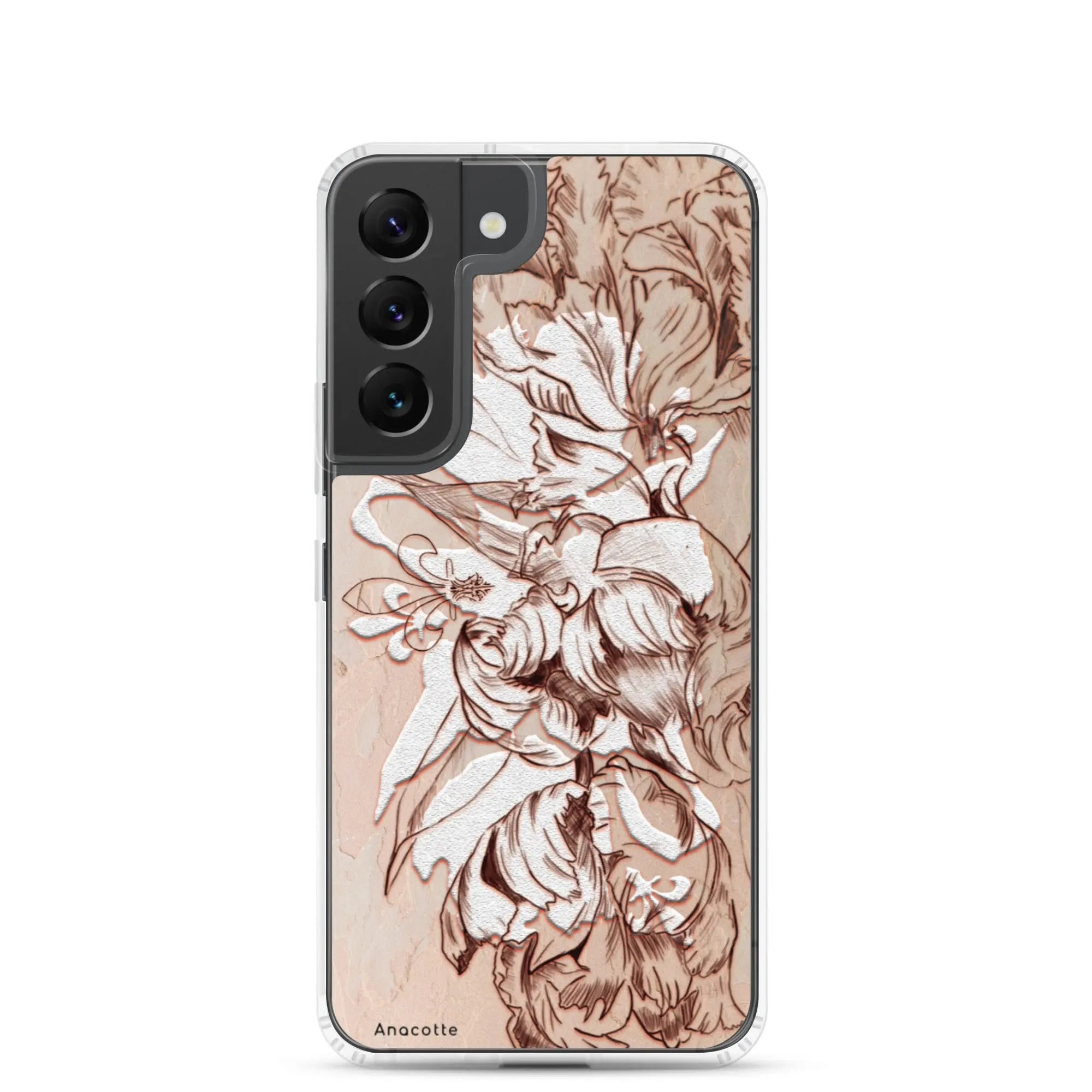 Anacotte Luxury Retro White Flowers Samsung Case Anacotte