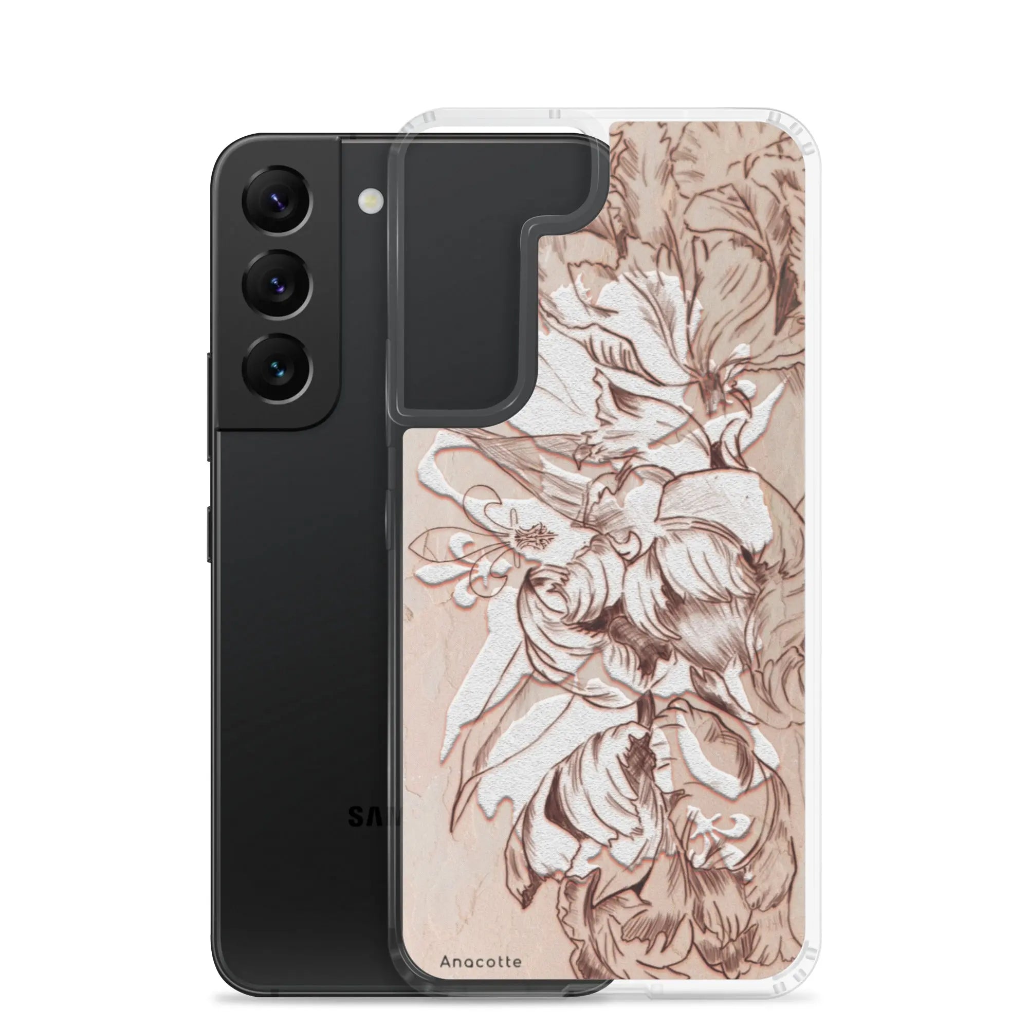 Anacotte Luxury Retro White Flowers Samsung Case Anacotte