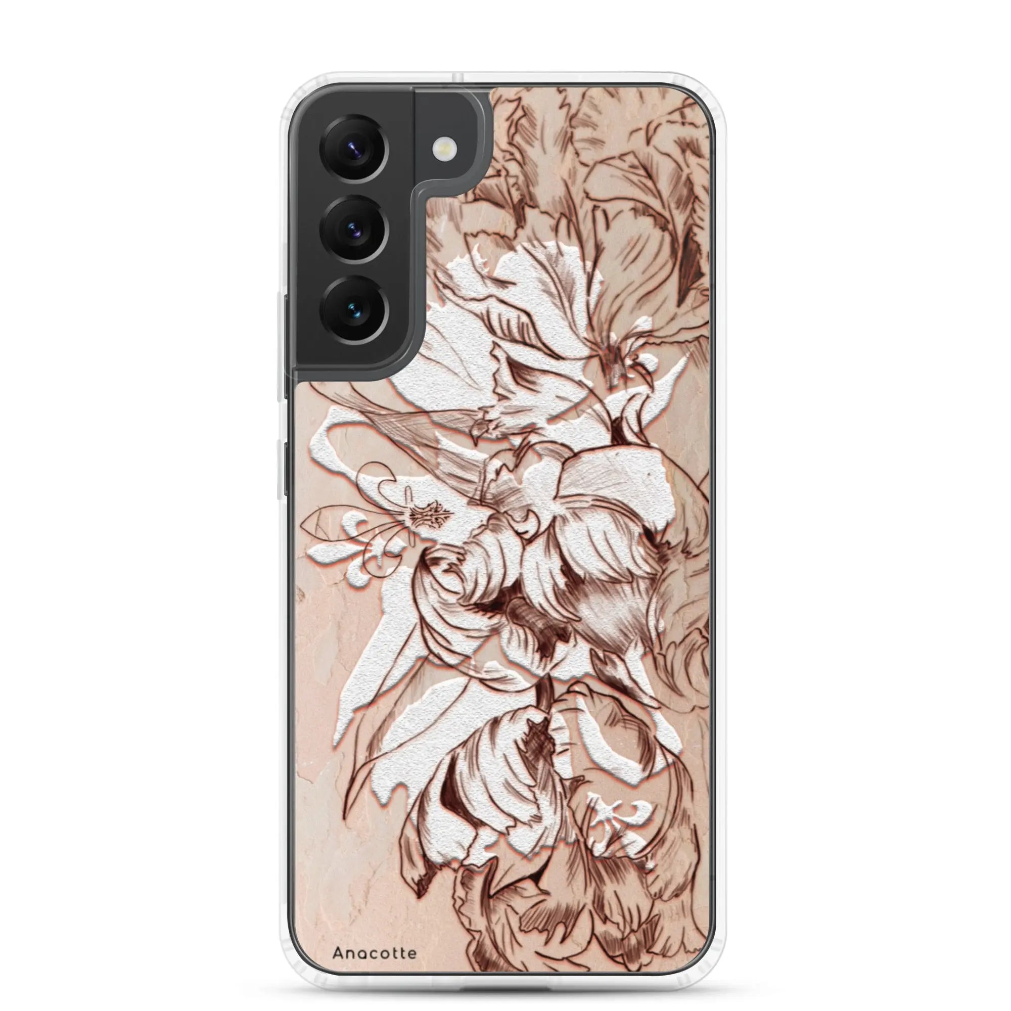 Anacotte Luxury Retro White Flowers Samsung Case Anacotte