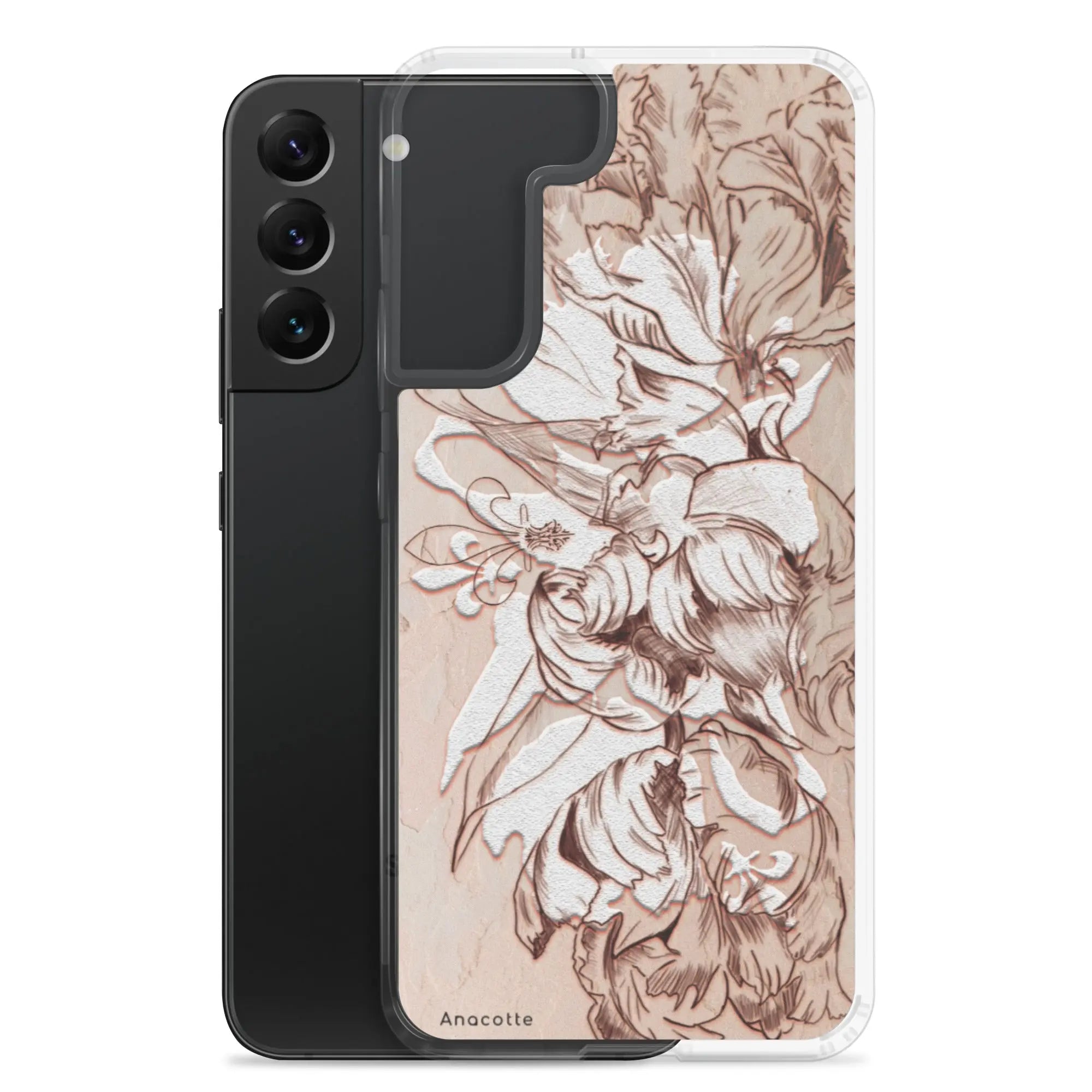 Anacotte Luxury Retro White Flowers Samsung Case Anacotte