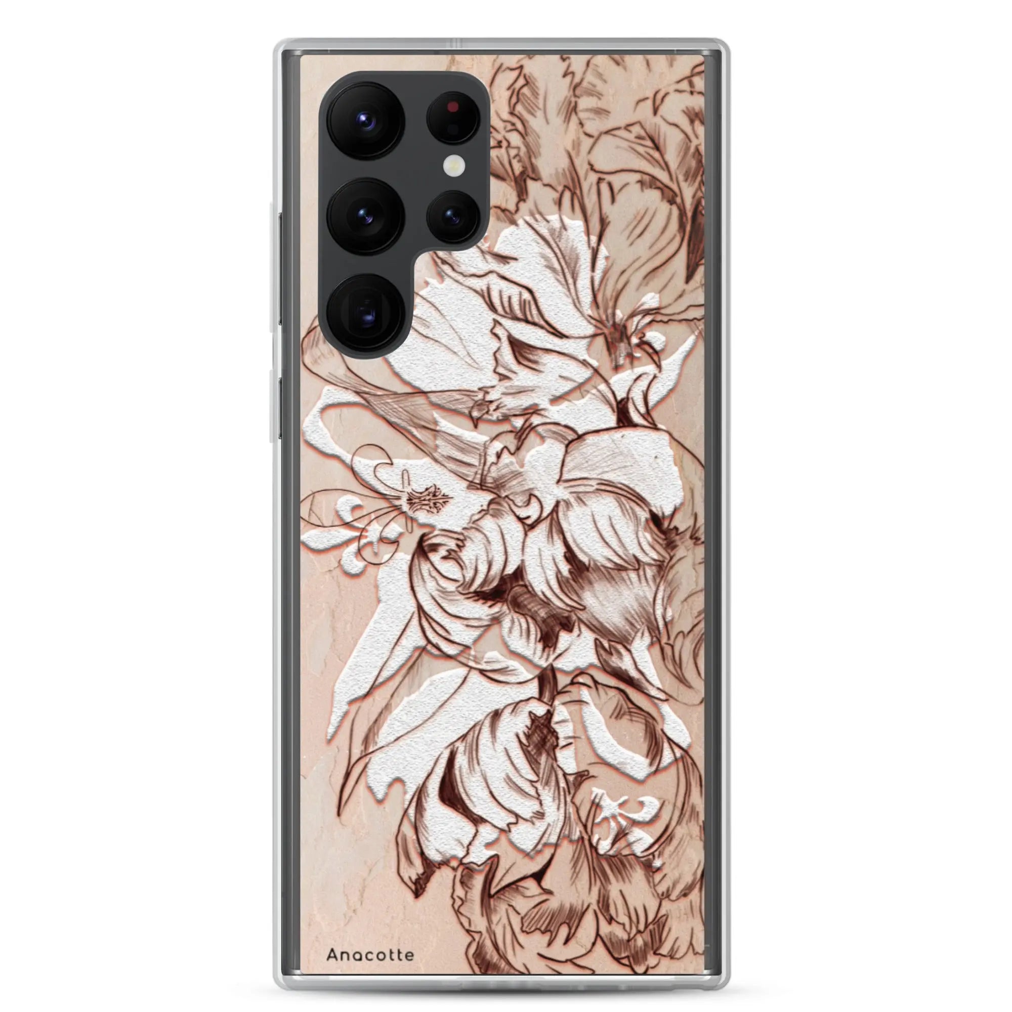 Anacotte Luxury Retro White Flowers Samsung Case Anacotte