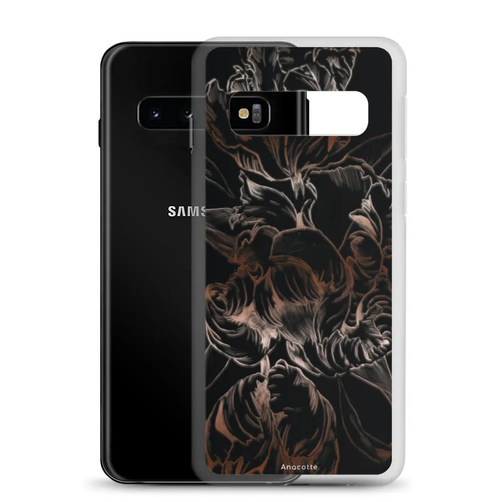 Anacotte Modern Simple Black Flower Leaf Samsung Case Anacotte