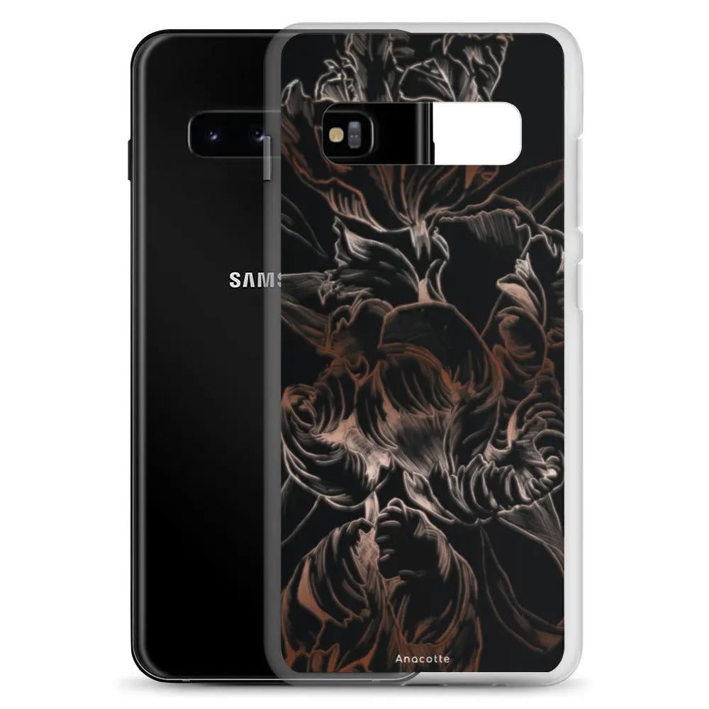 Anacotte Modern Simple Black Flower Leaf Samsung Case Anacotte