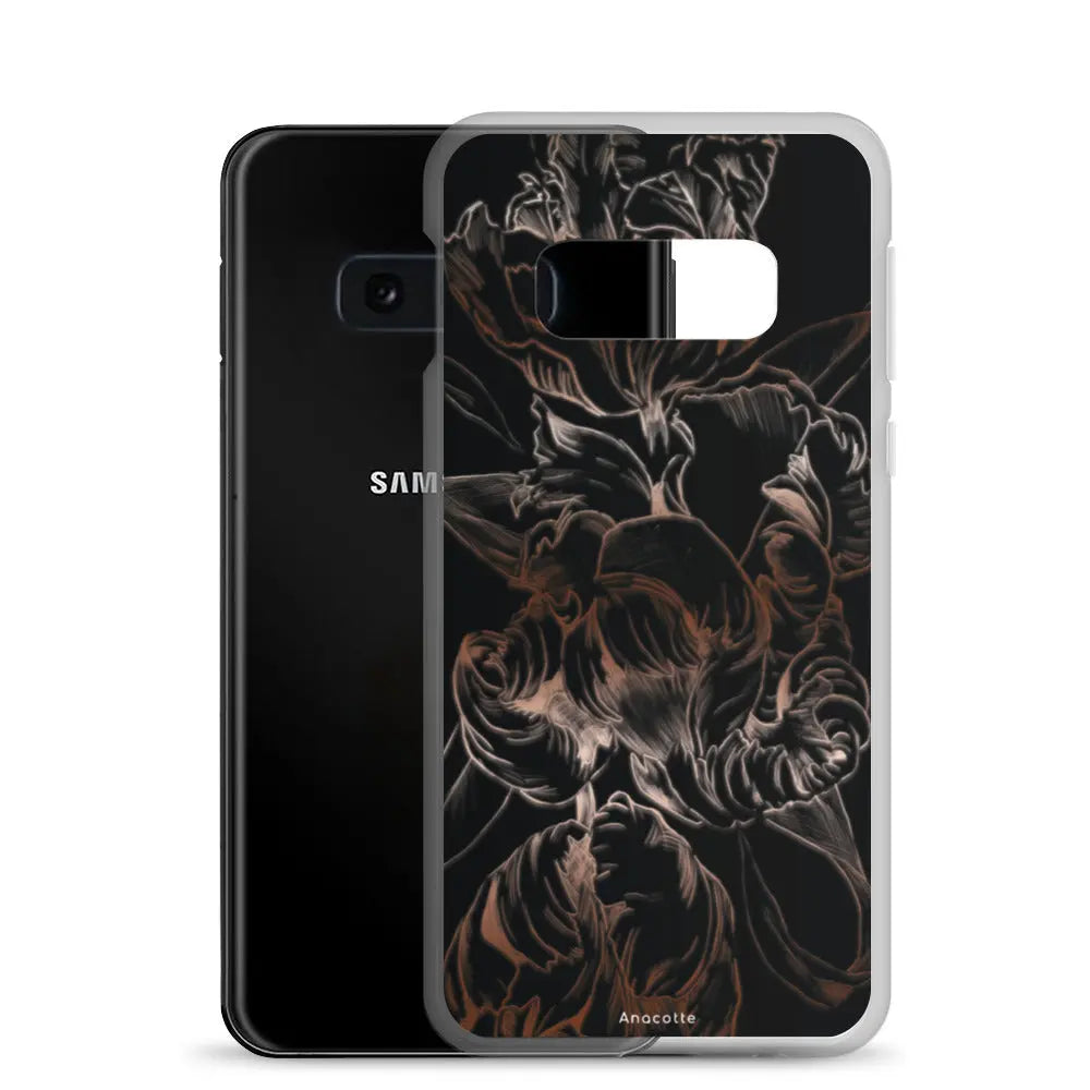 Anacotte Modern Simple Black Flower Leaf Samsung Case Anacotte