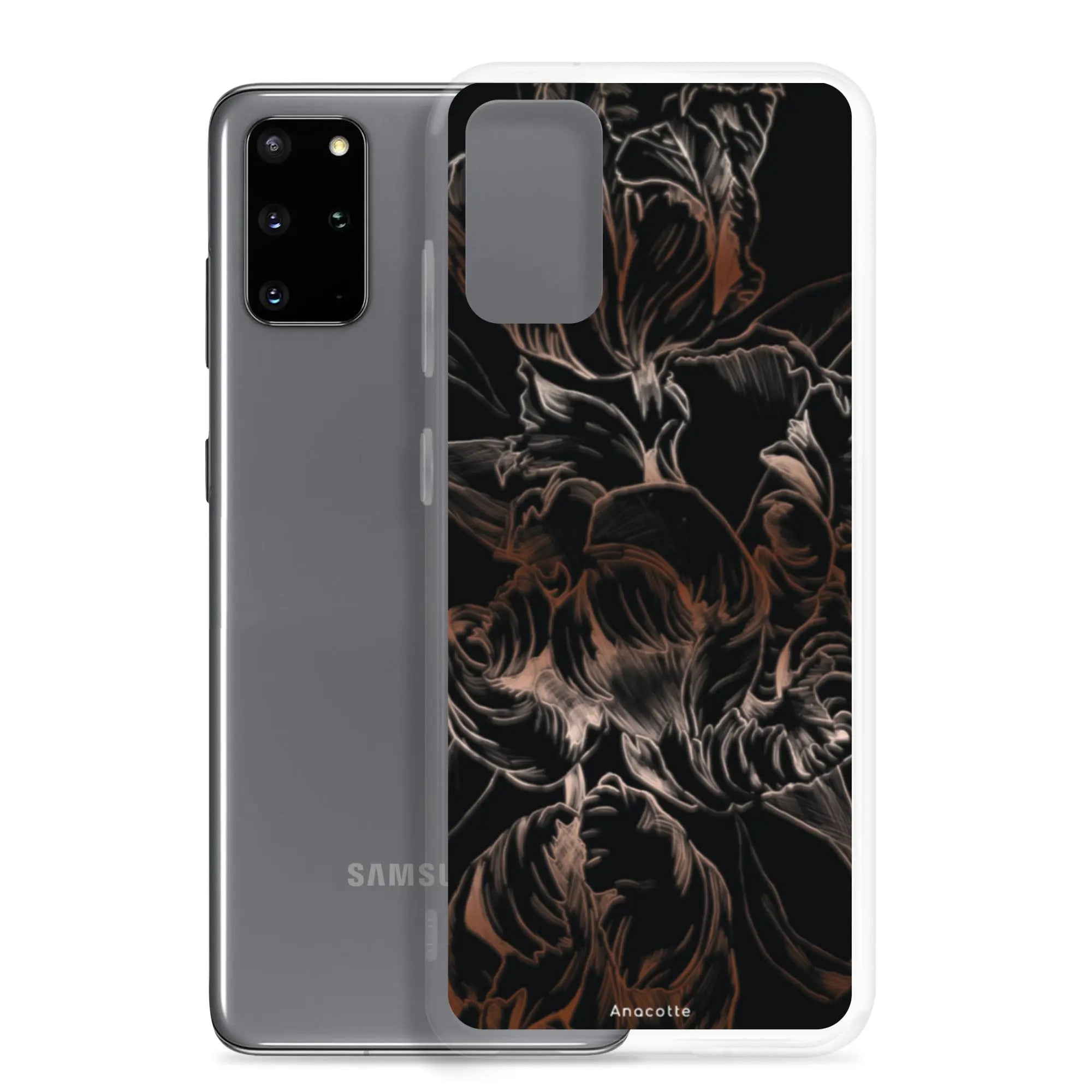 Anacotte Modern Simple Black Flower Leaf Samsung Case Anacotte