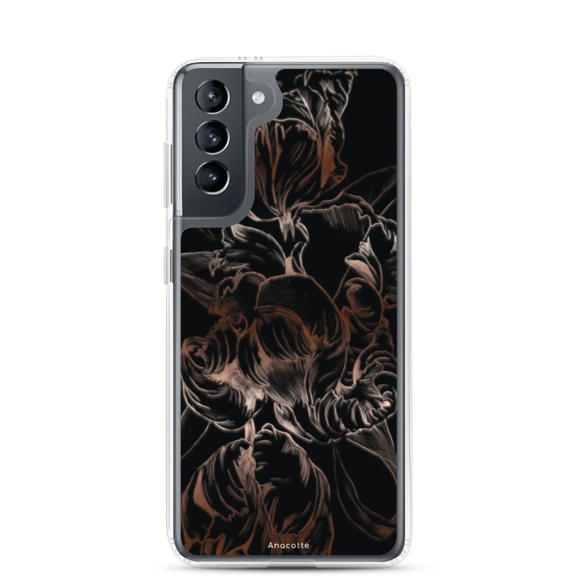 Anacotte Modern Simple Black Flower Leaf Samsung Case Anacotte