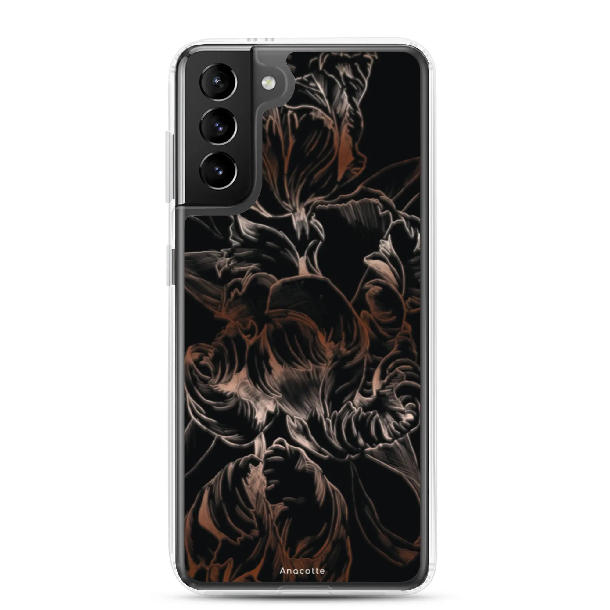 Anacotte Modern Simple Black Flower Leaf Samsung Case Anacotte