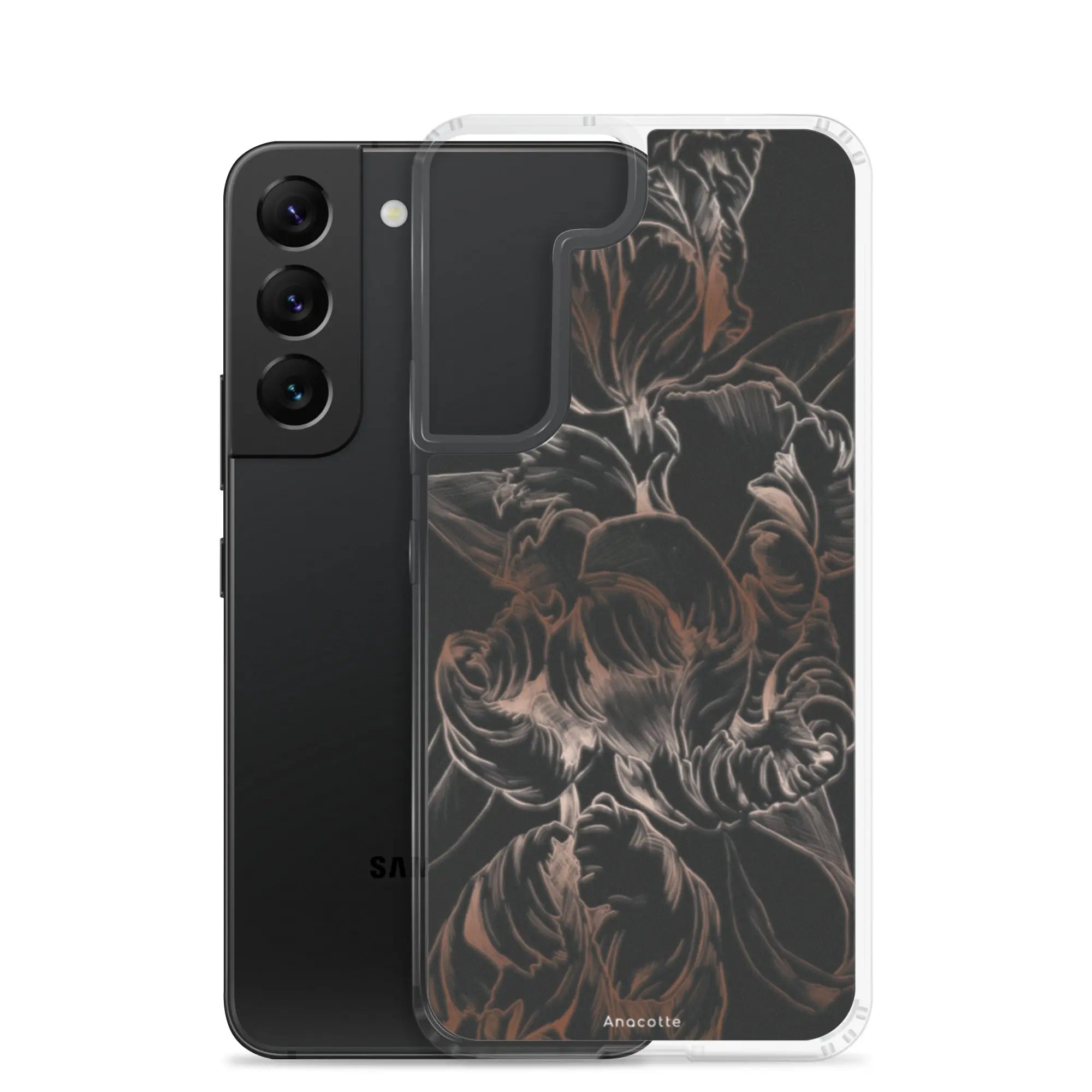 Anacotte Modern Simple Black Flower Leaf Samsung Case Anacotte