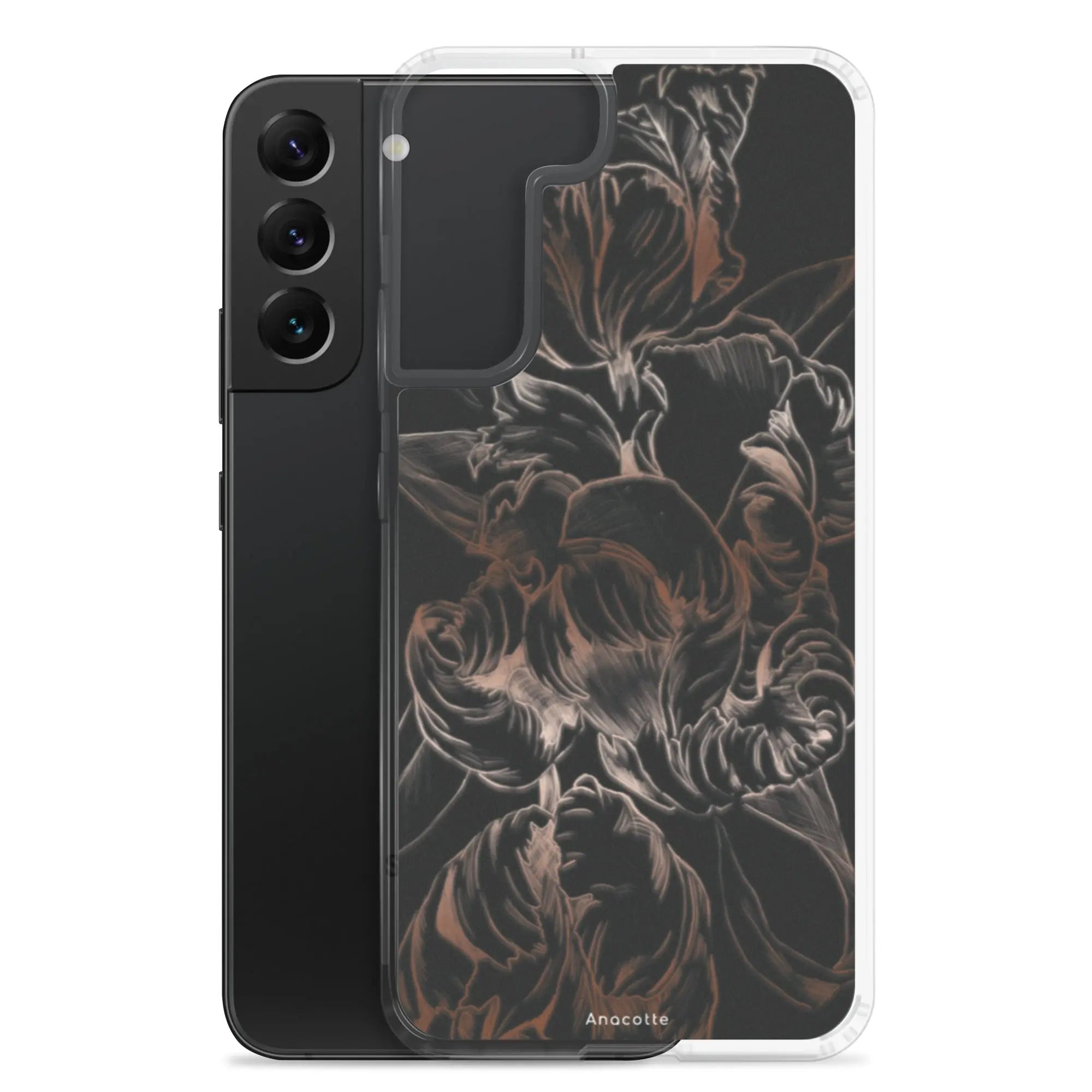 Anacotte Modern Simple Black Flower Leaf Samsung Case Anacotte