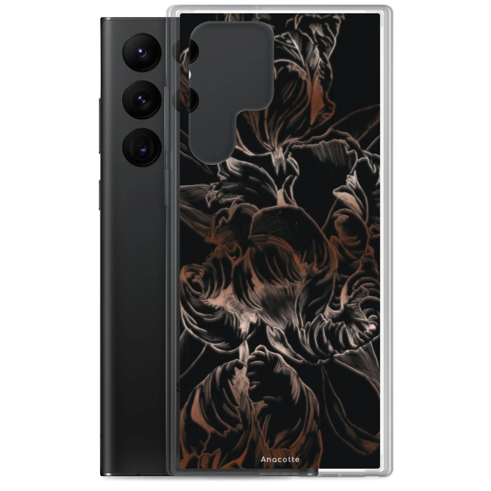 Anacotte Modern Simple Black Flower Leaf Samsung Case Anacotte