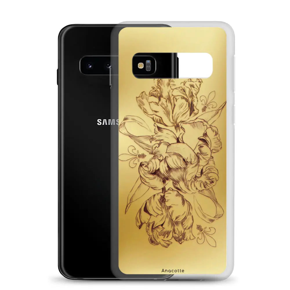 Anacotte Modern Simple gold Flower Leaf Samsung Case Anacotte