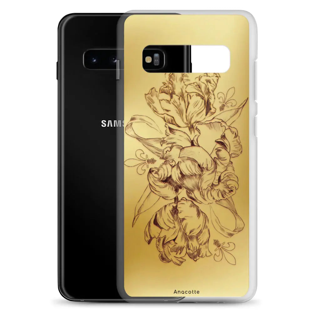 Anacotte Modern Simple gold Flower Leaf Samsung Case Anacotte