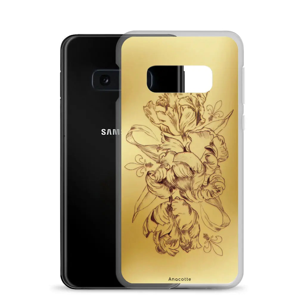 Anacotte Modern Simple gold Flower Leaf Samsung Case Anacotte