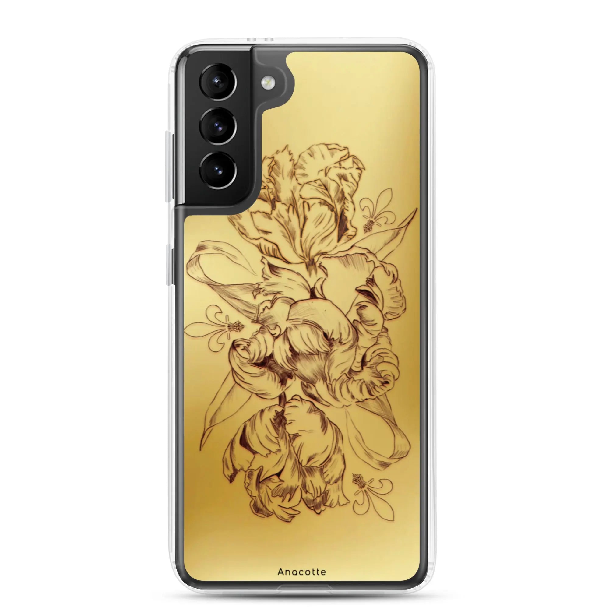 Anacotte Modern Simple gold Flower Leaf Samsung Case Anacotte