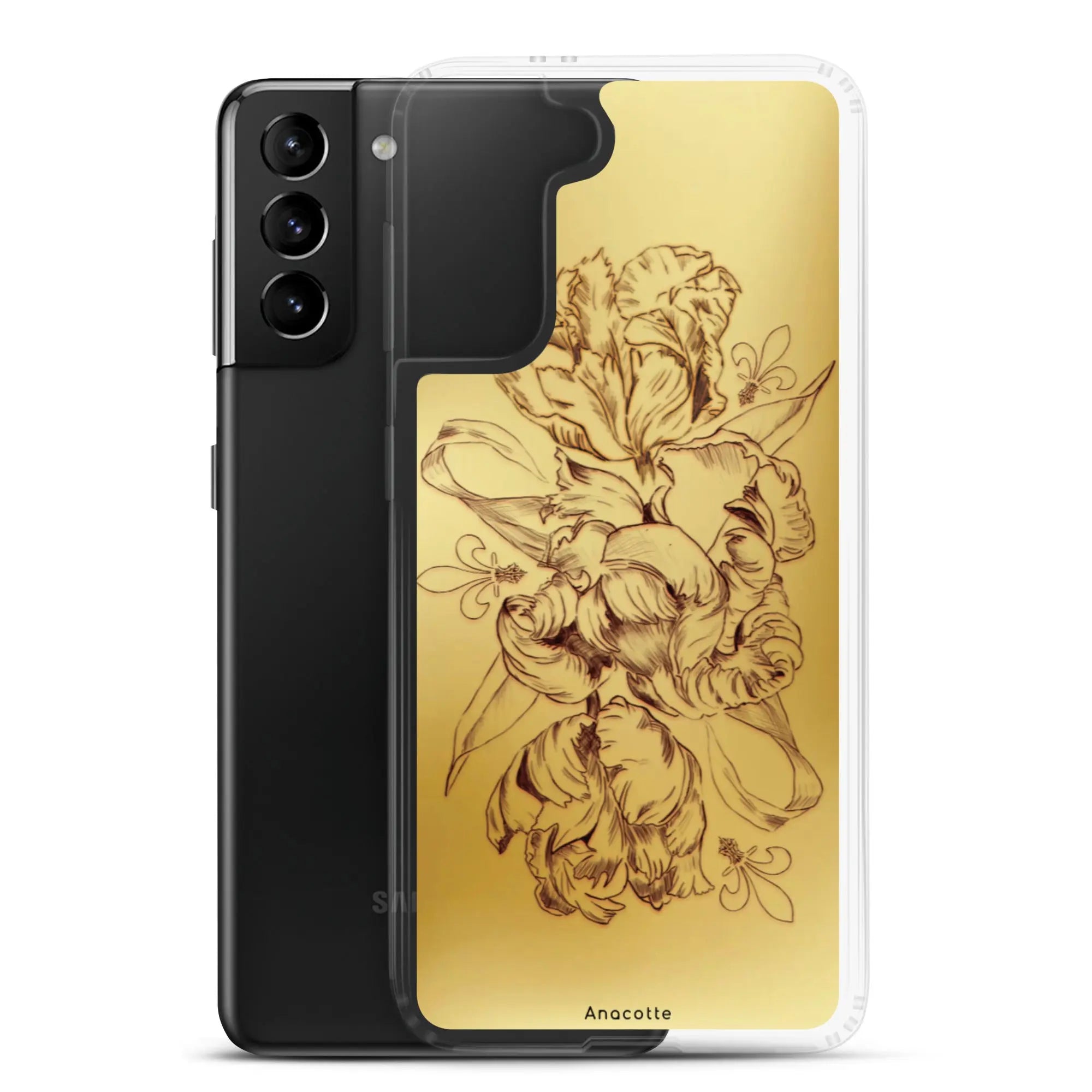 Anacotte Modern Simple gold Flower Leaf Samsung Case Anacotte