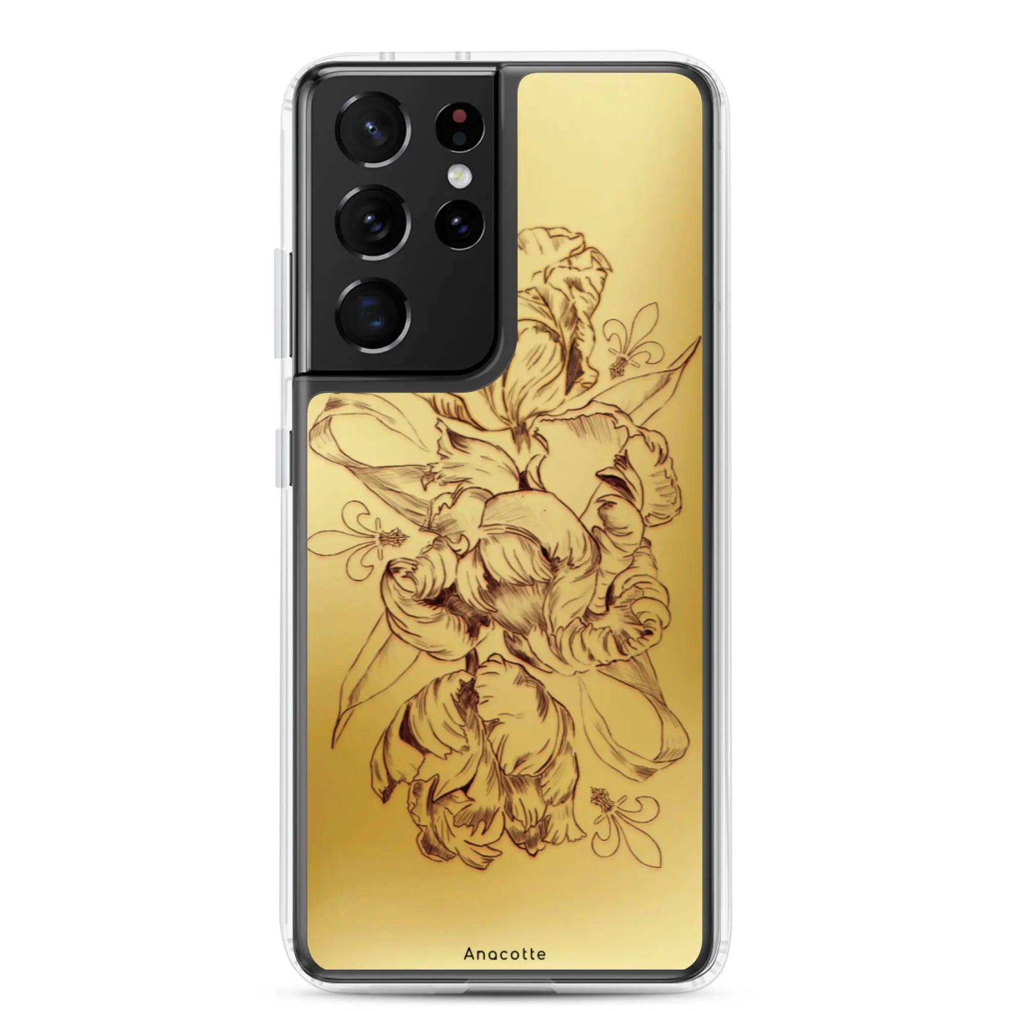 Anacotte Modern Simple gold Flower Leaf Samsung Case Anacotte