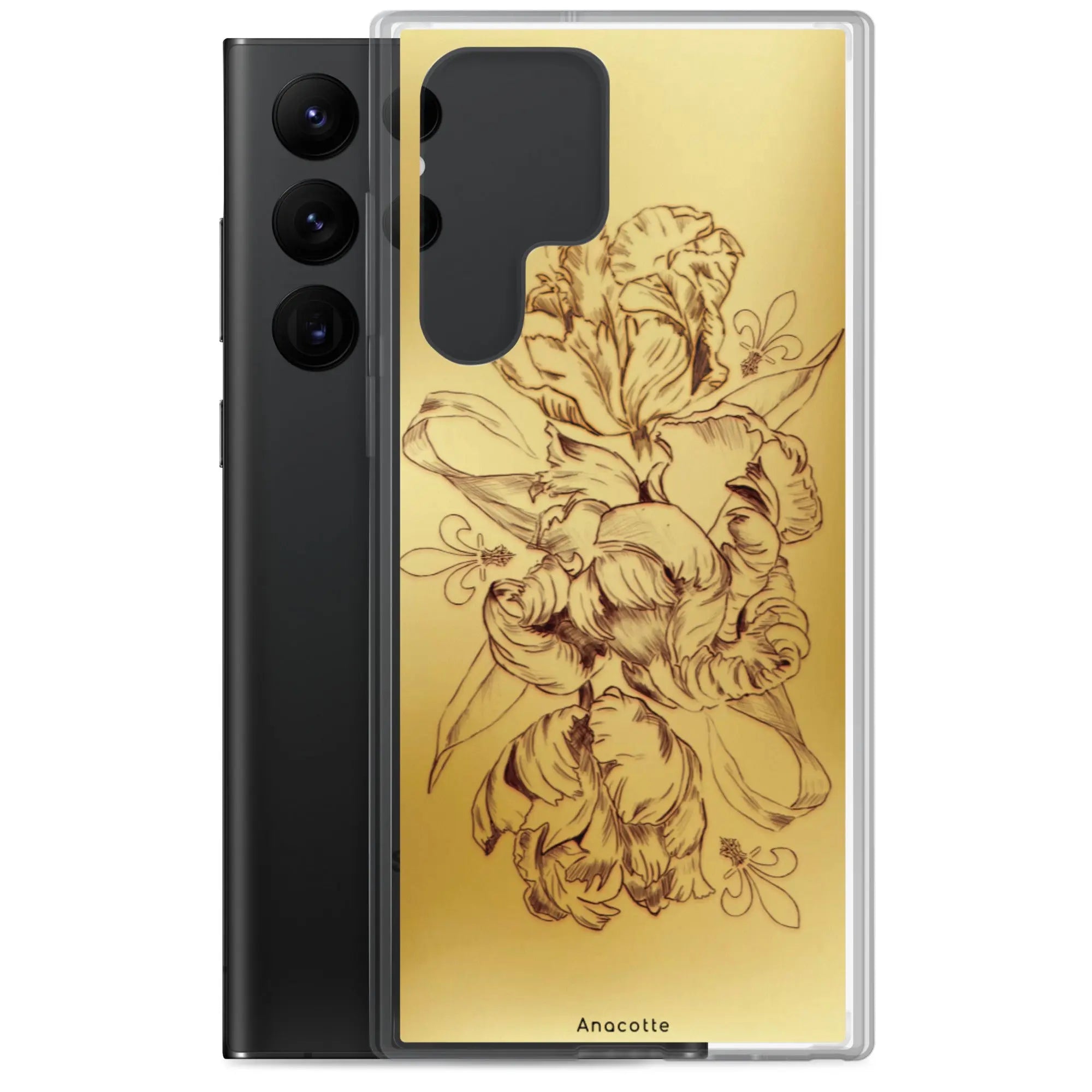 Anacotte Modern Simple gold Flower Leaf Samsung Case Anacotte