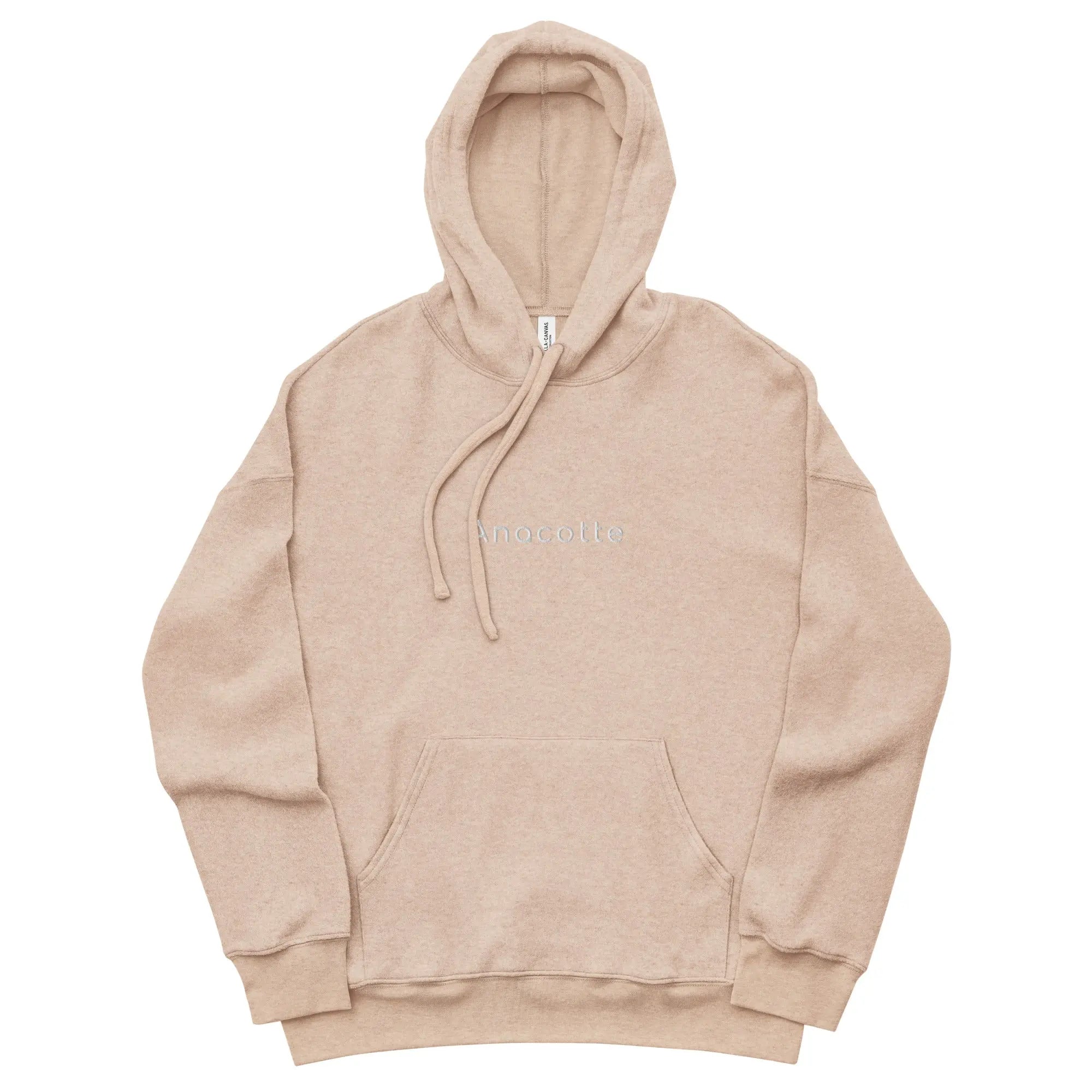 Anacotte Unisex sueded fleece hoodie white Anacotte