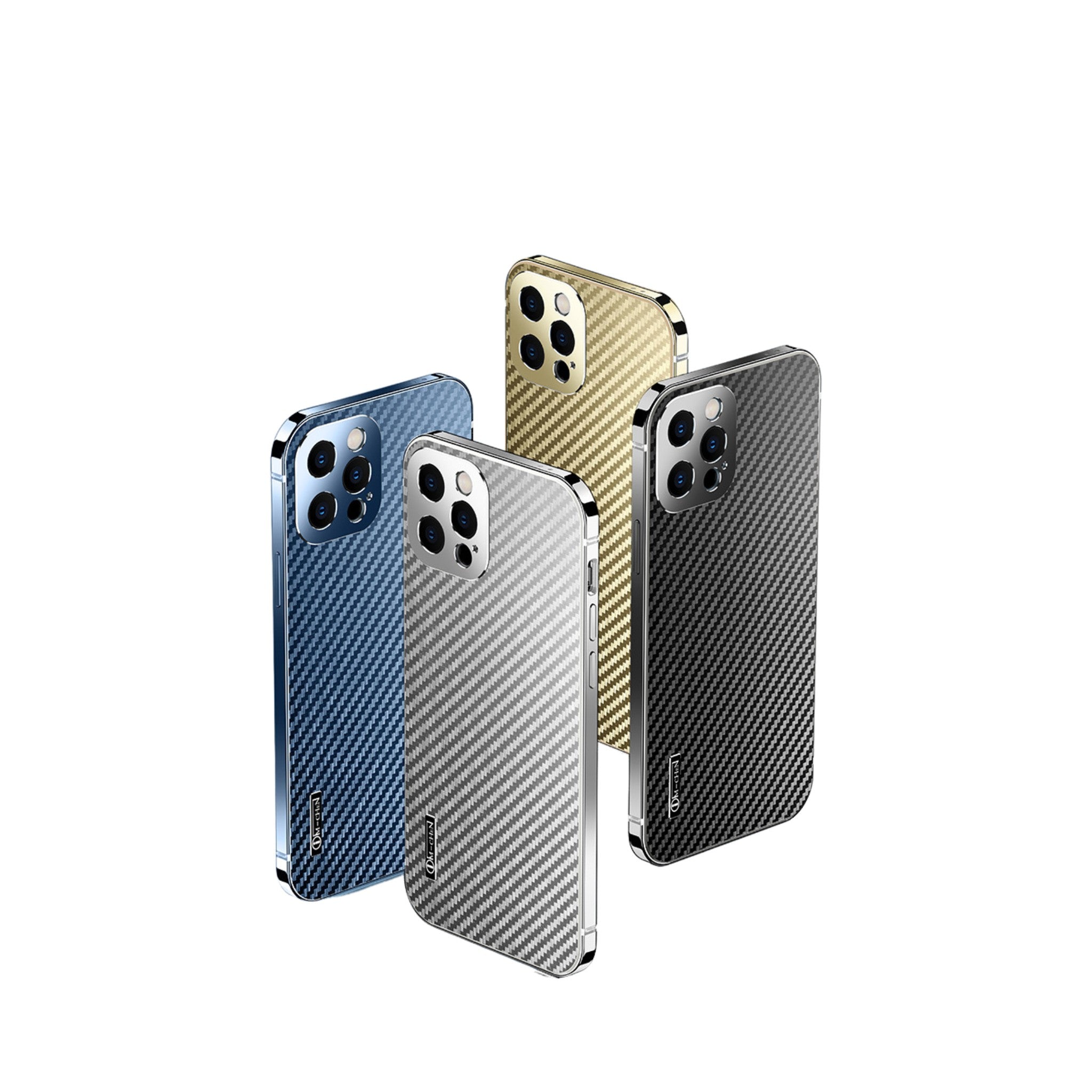 Carbon Fiber Stainless Steel Metal Coated Bumper Cases Anacotte