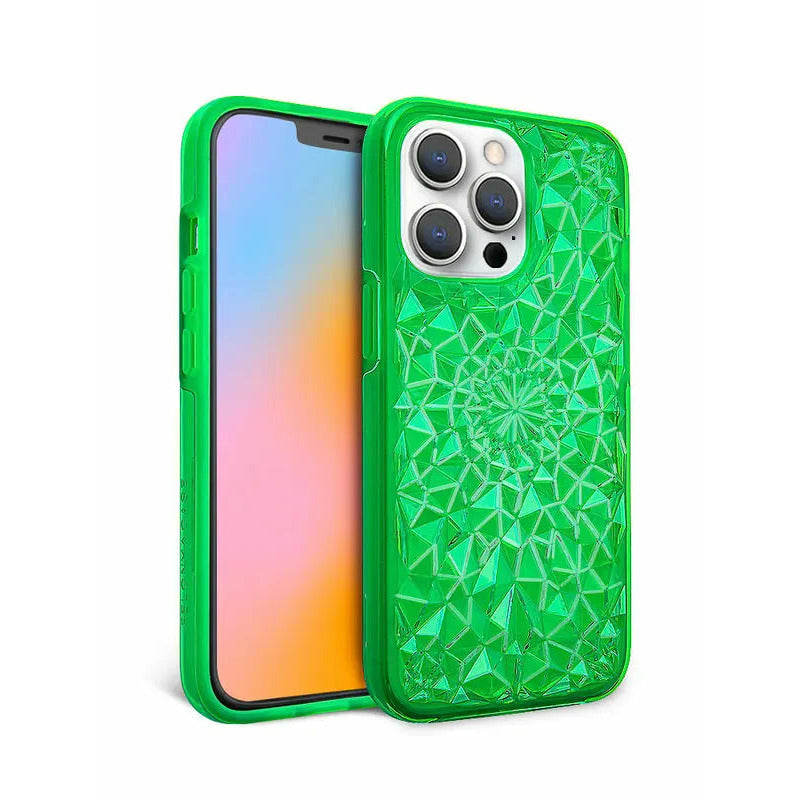 Neon Green Kaleidoscope iPhone Case Anacotte