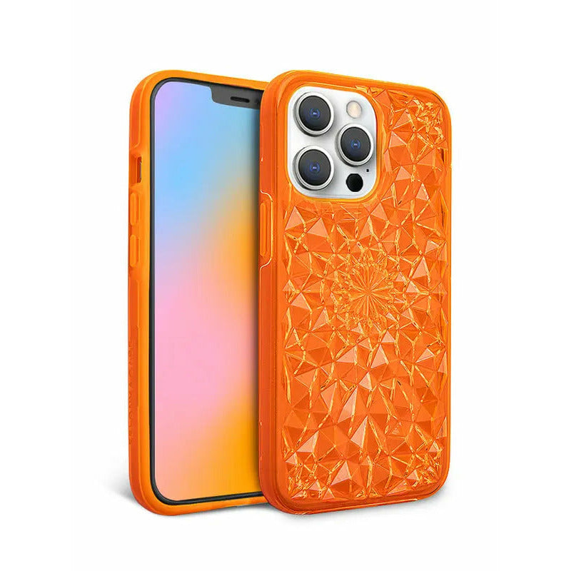 Neon Orange Kaleidoscope iPhone Case Anacotte