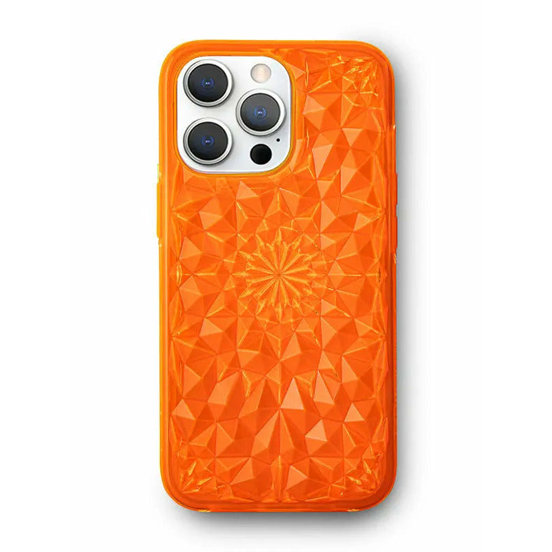 Neon Orange Kaleidoscope iPhone Case Anacotte